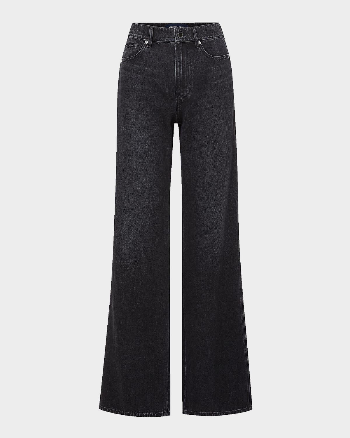 Kasey Mid-Rise Wide-Leg Jeans