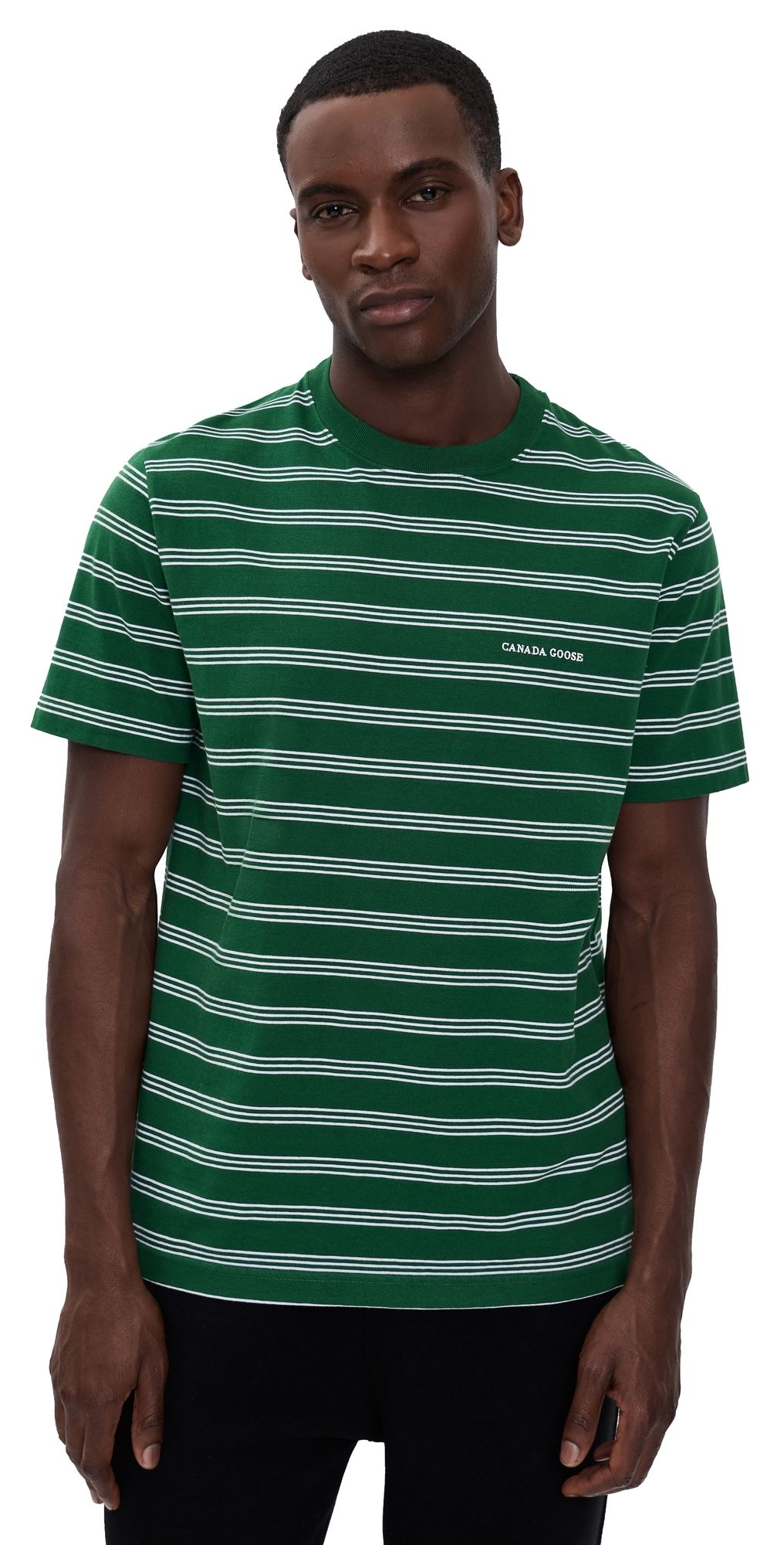 Canada Goose Vantage Stripe T-Shirt Green Talbot Stripe M