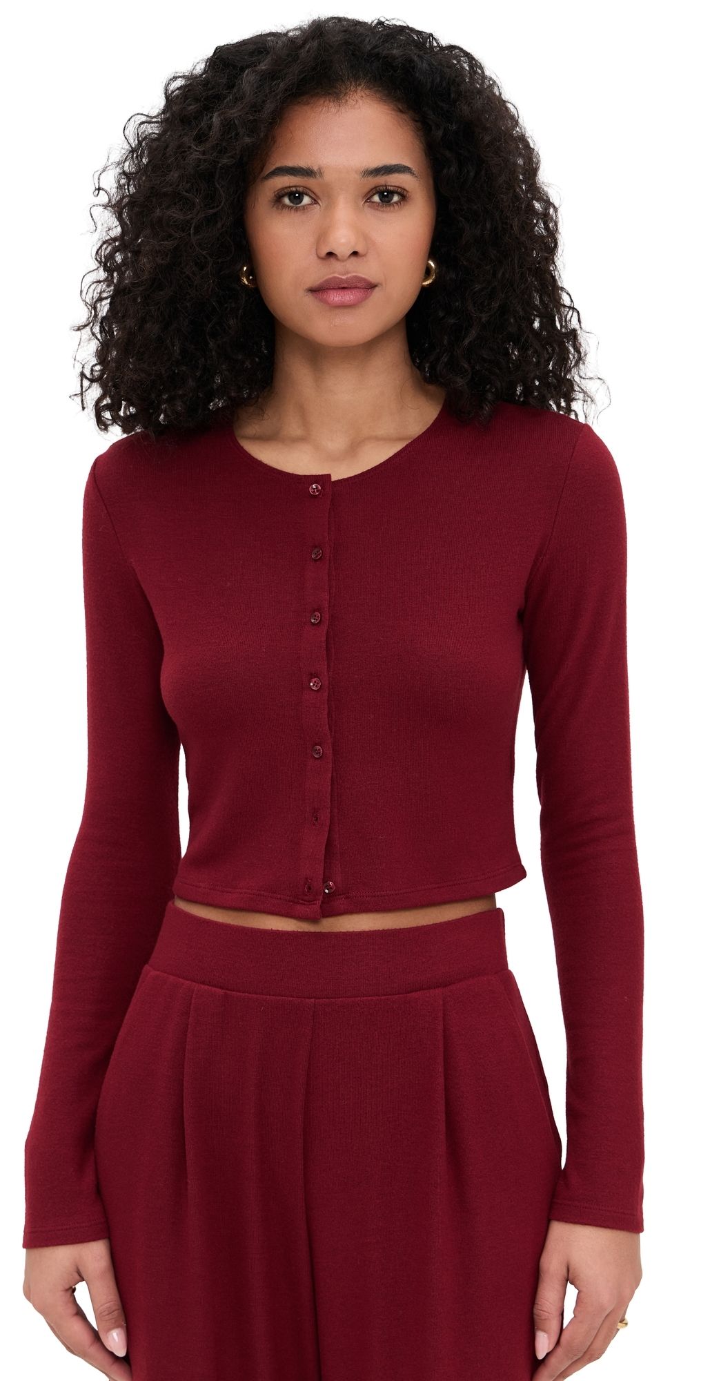 Leset Lauren Crop Cardigan II Pinot S