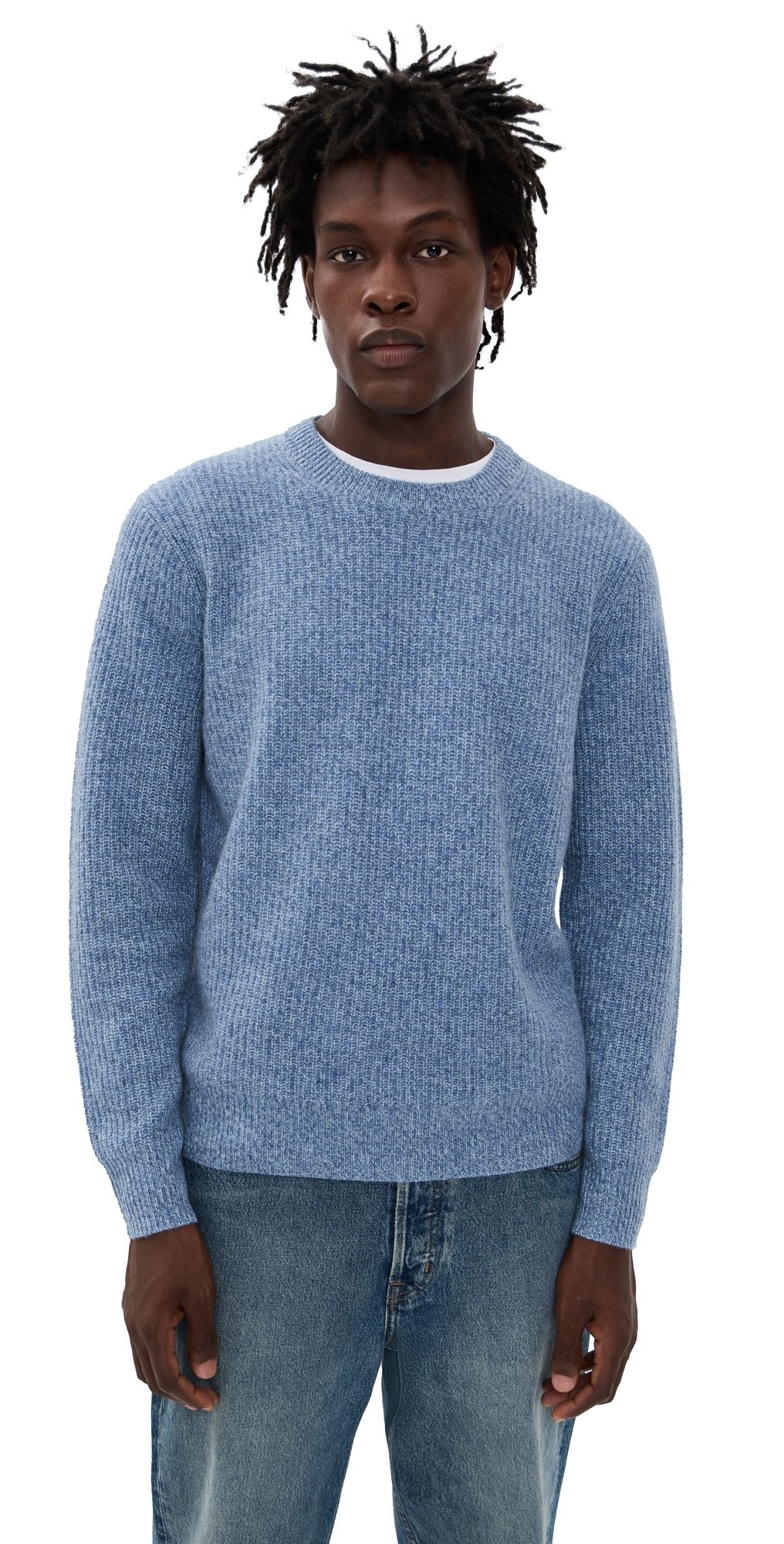 Alex Mill Jordan Sweater In Washed Cashmere Marled Stonewash XXL