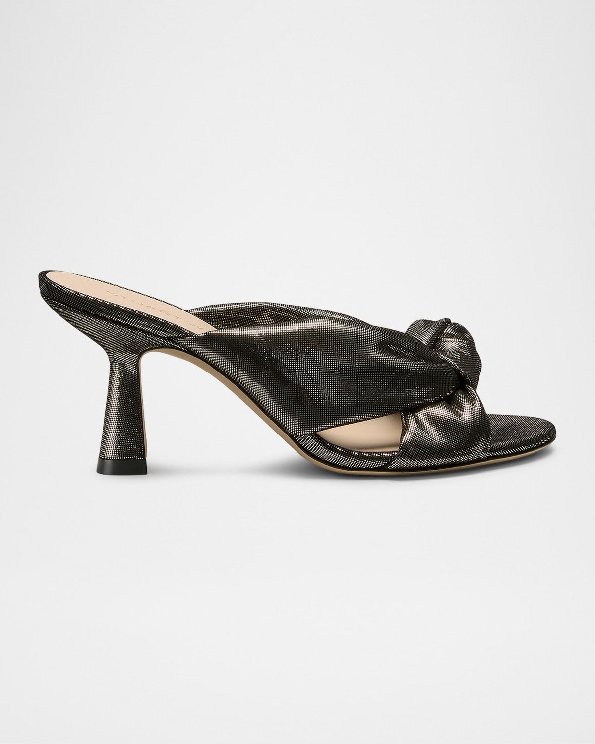 75mm Soplaya Leather Noir Mule Sandals