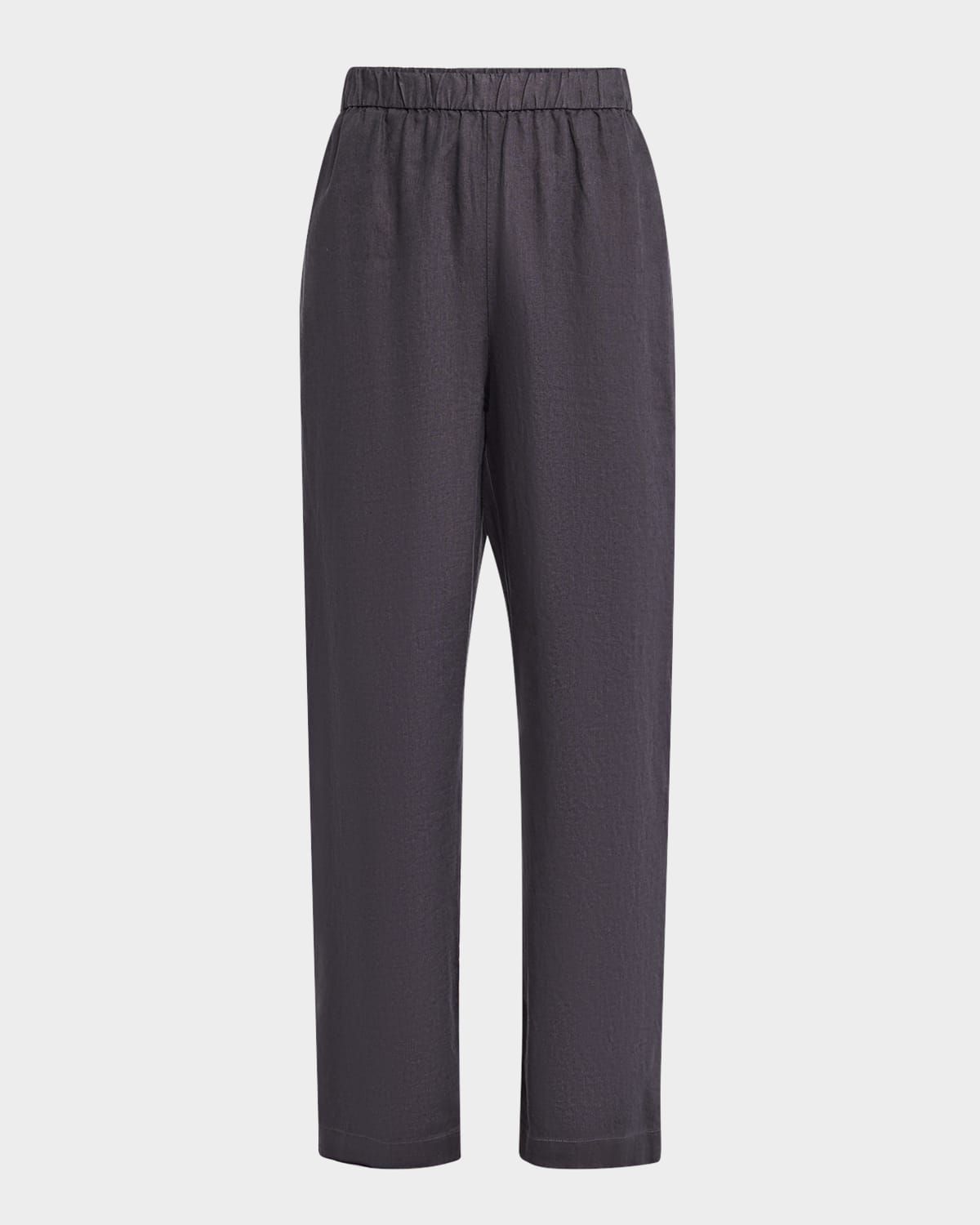High-Rise Tapered Organic Linen Pants
