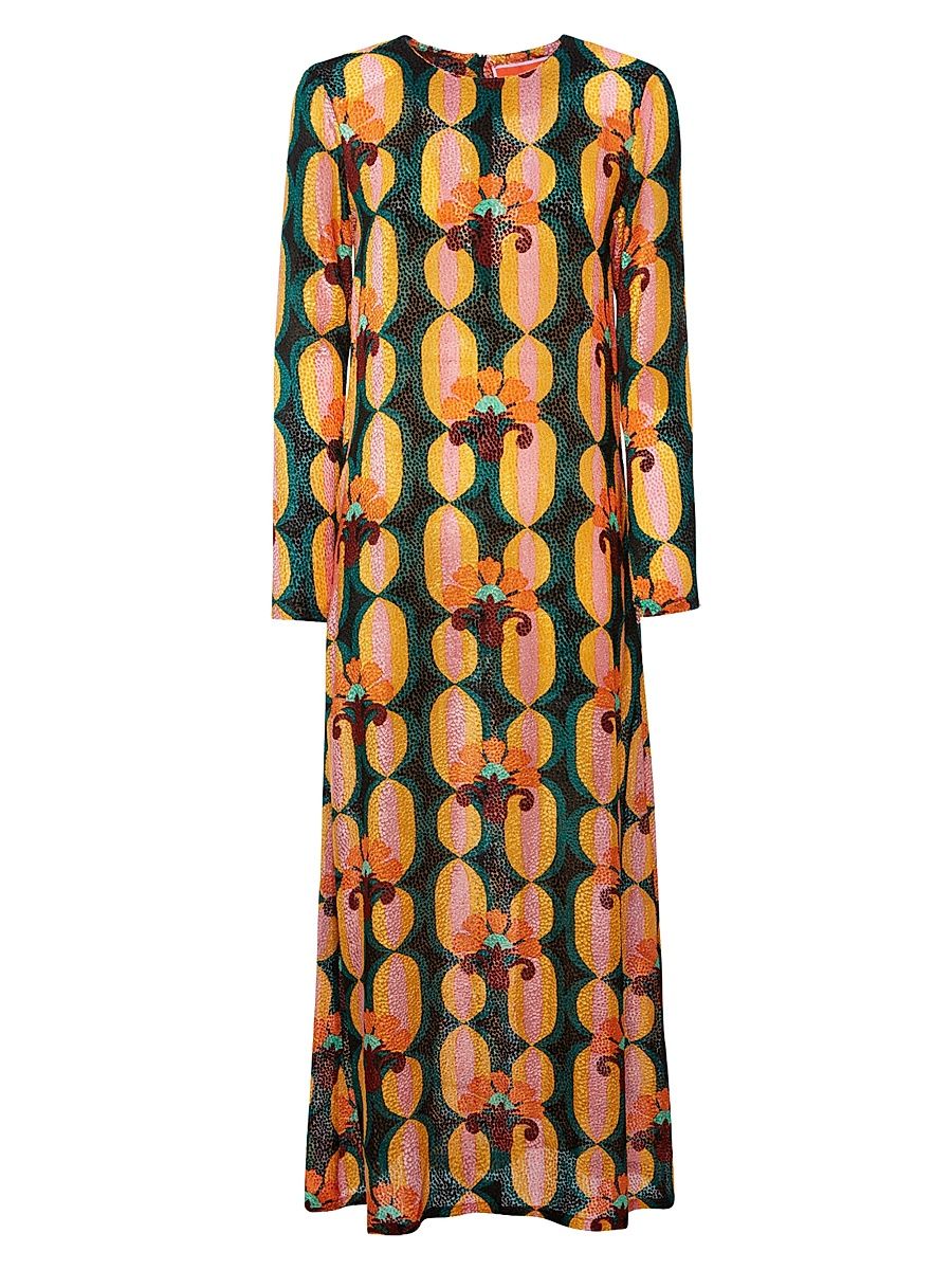Women's Long Sleeve Swing Dress - Arcturus Blue Petrol - Size XXS