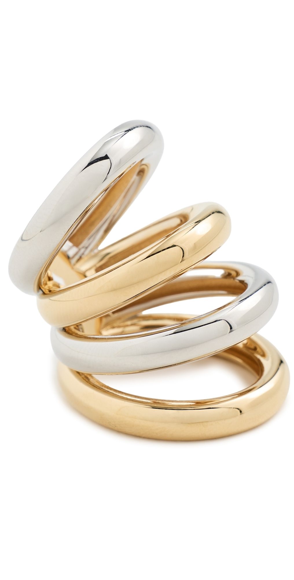 rabanne Mixed Punk Ear Cuff Gold/Silver One Size