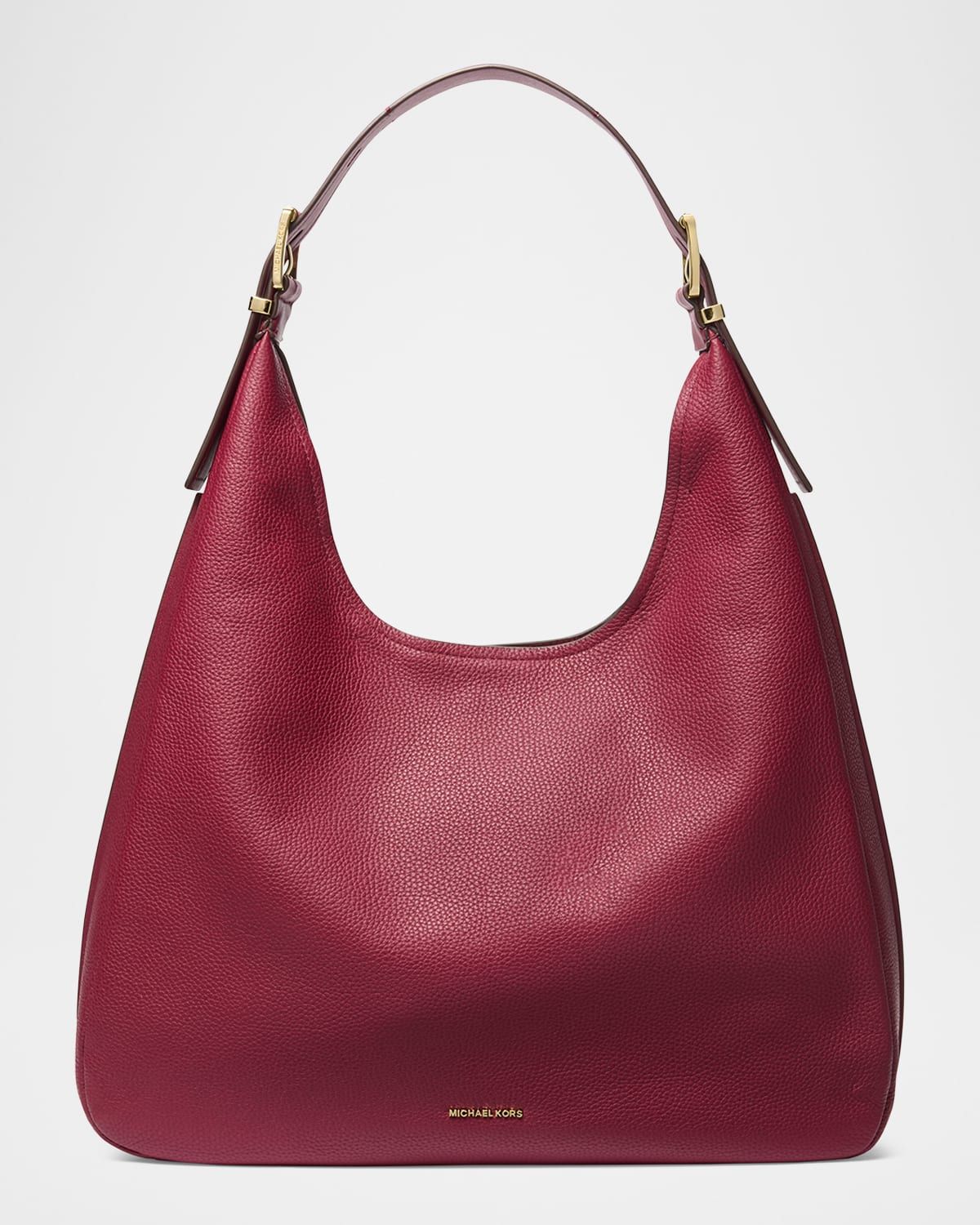 Nolita Large Pebbled Leather Hobo Shoulder Bag