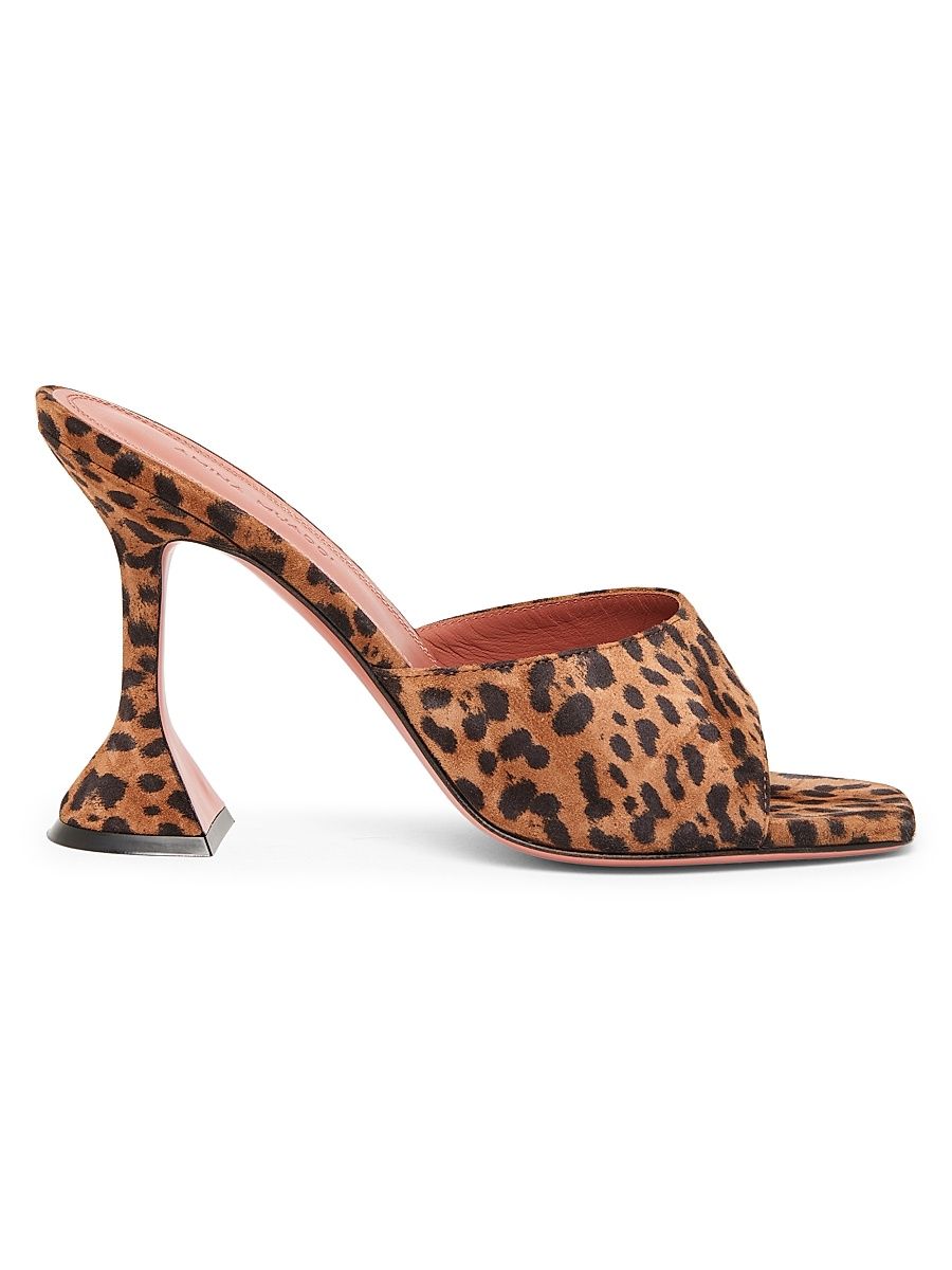 Women's Lupita 95MM Leopard-Printed Leather Mules - Printed Suede Leopard - Size 12