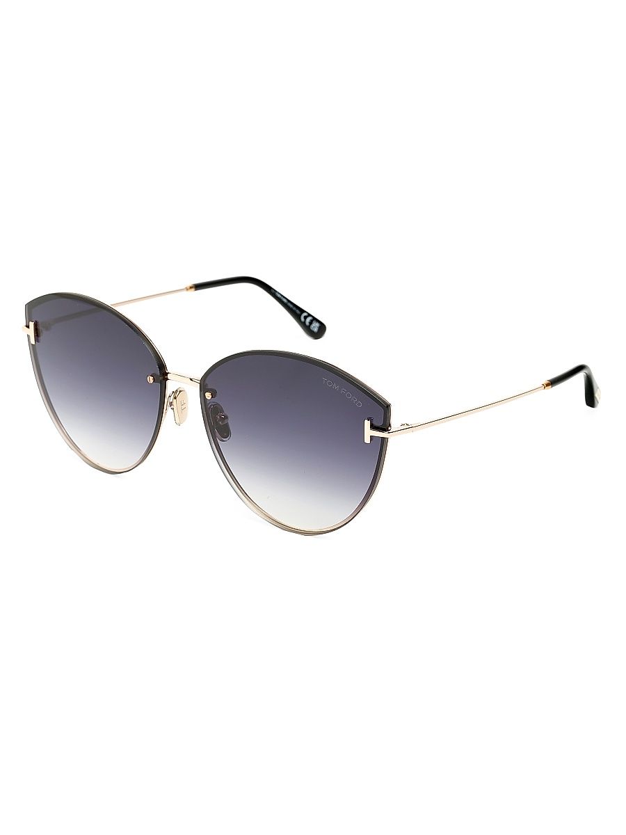 Women's Evangeline 63MM Cat-Eye Sunglasses - Rose Gold Gradient Smoke