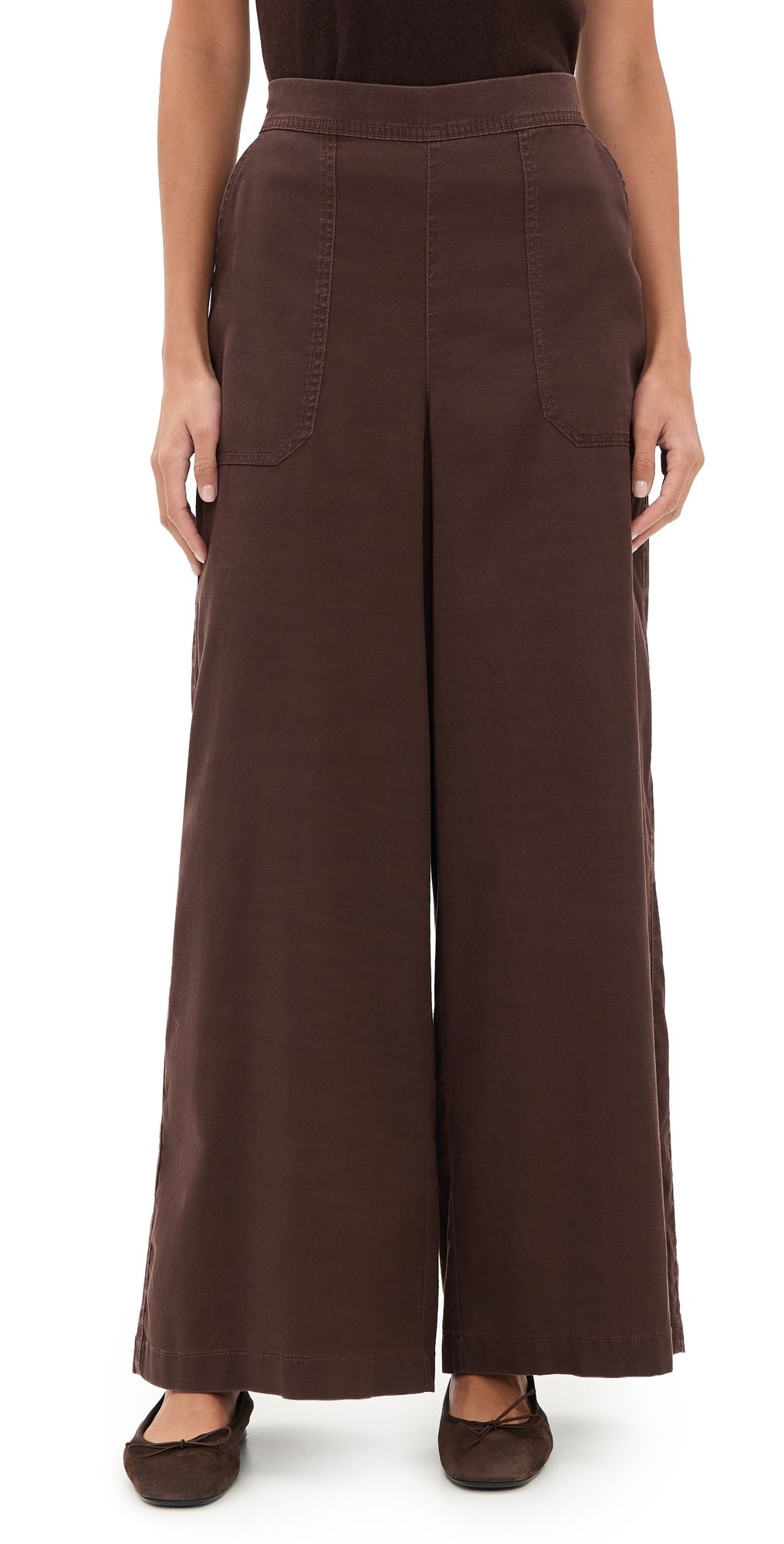Splendid Angie Texture Slubbed Pants Java M