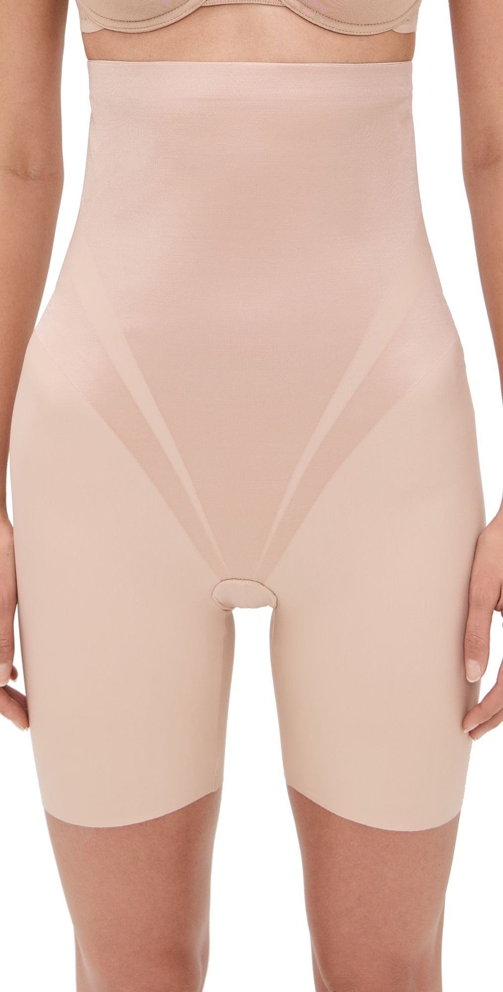 SPANX High-Waisted Mid-Thigh Shorts Very Black M