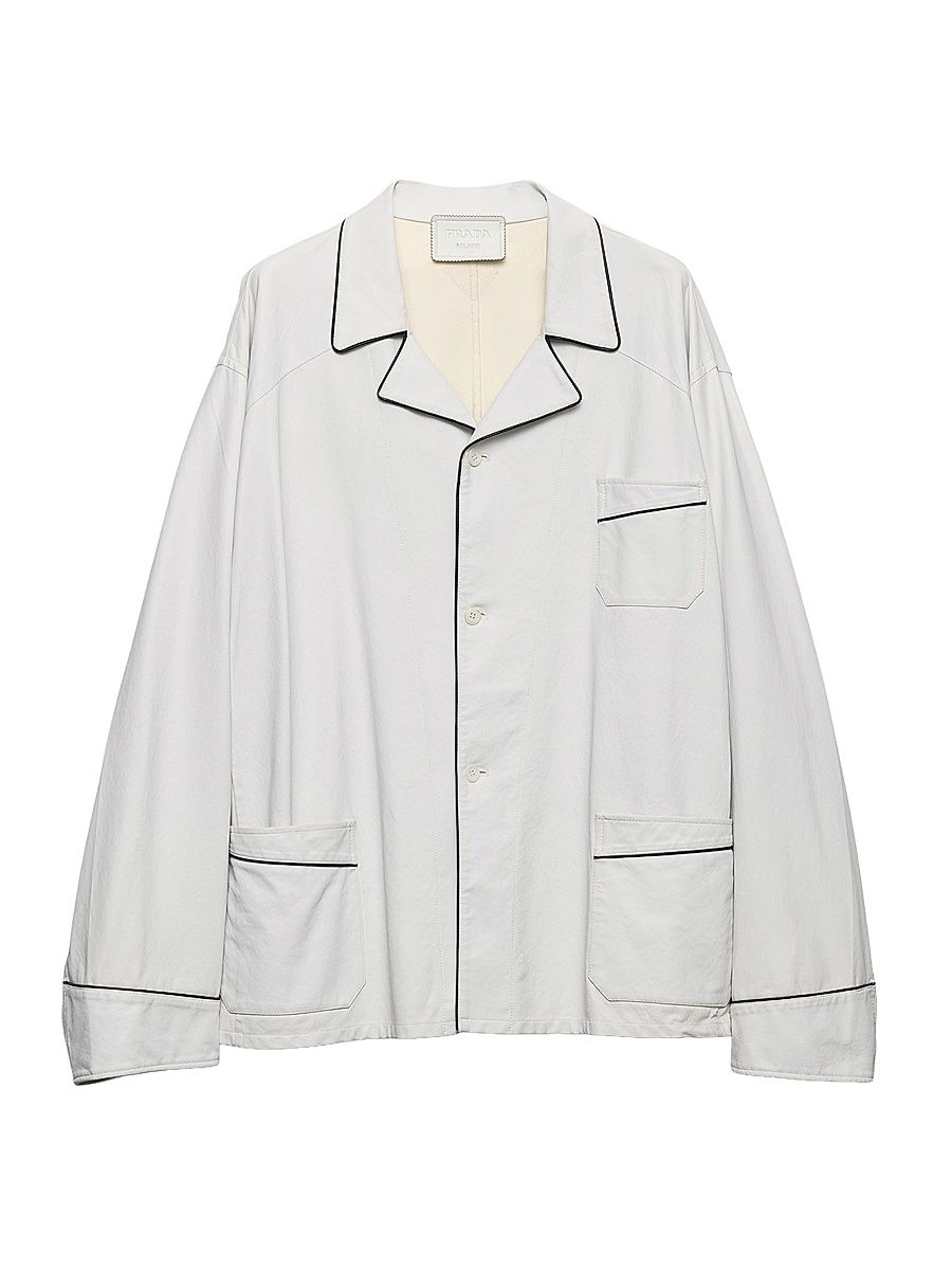 Women's Nappa Leather Shirt - White - Size 0