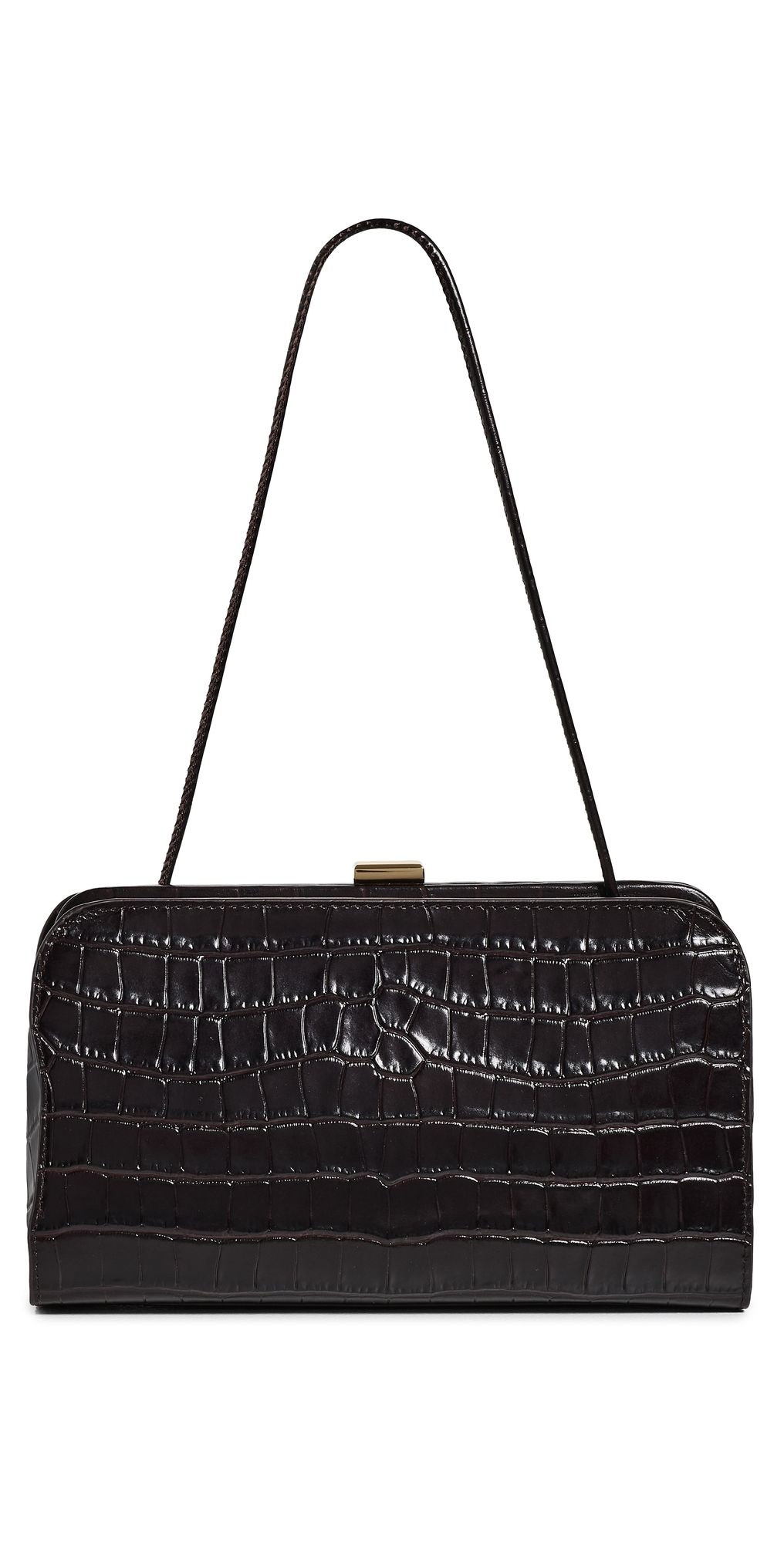 Loeffler Randall Zella Covered Frame Clutch Ebony One Size