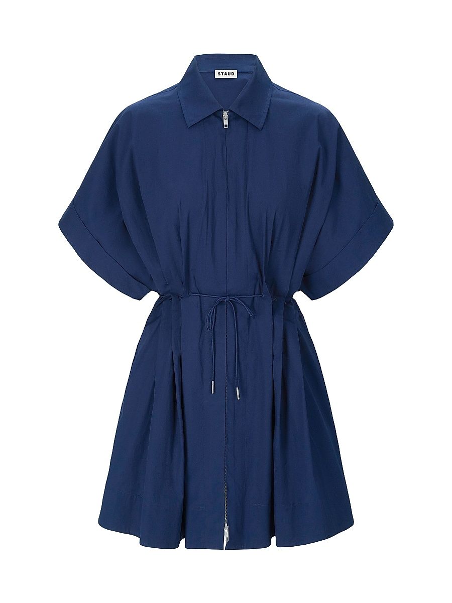 Women's Cori Zip Mini-Shirtdress - Navy - Size XL