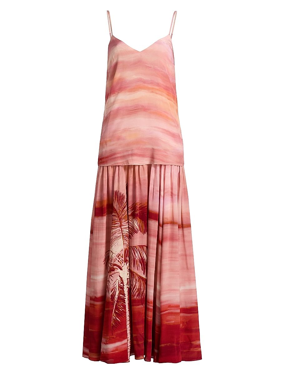 Women's Asma Printed Sleeveless Maxi Dress - Size Large