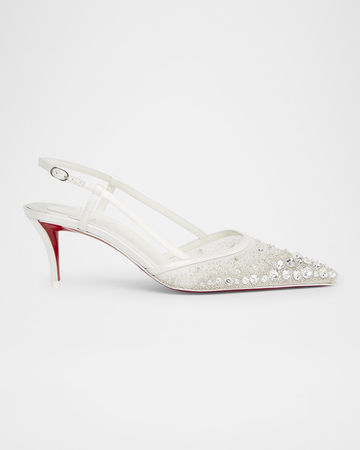 Miss Z Sparkling Red Sole Slingback Pumps