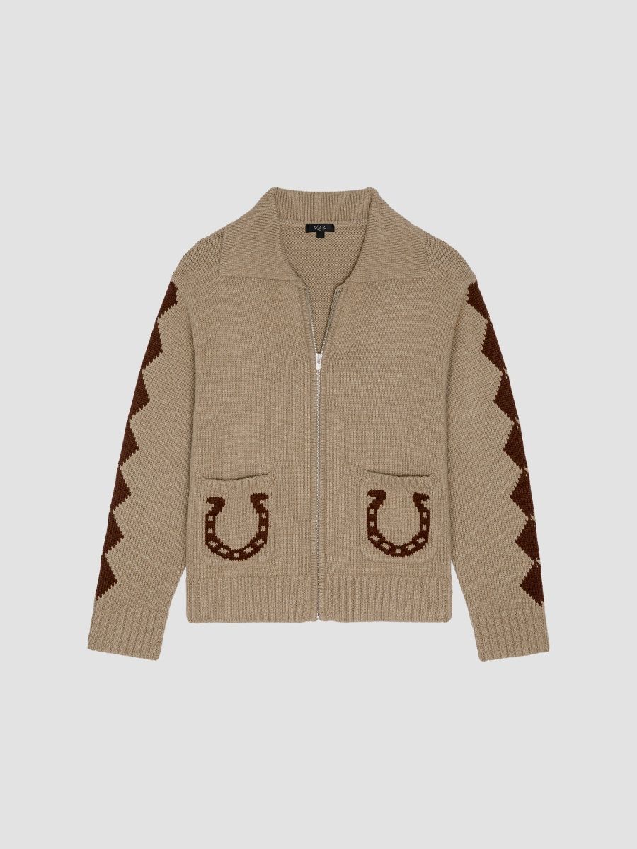 Rails Women's Rhea Zip-Front Sweater - Horseshoes - Size XS