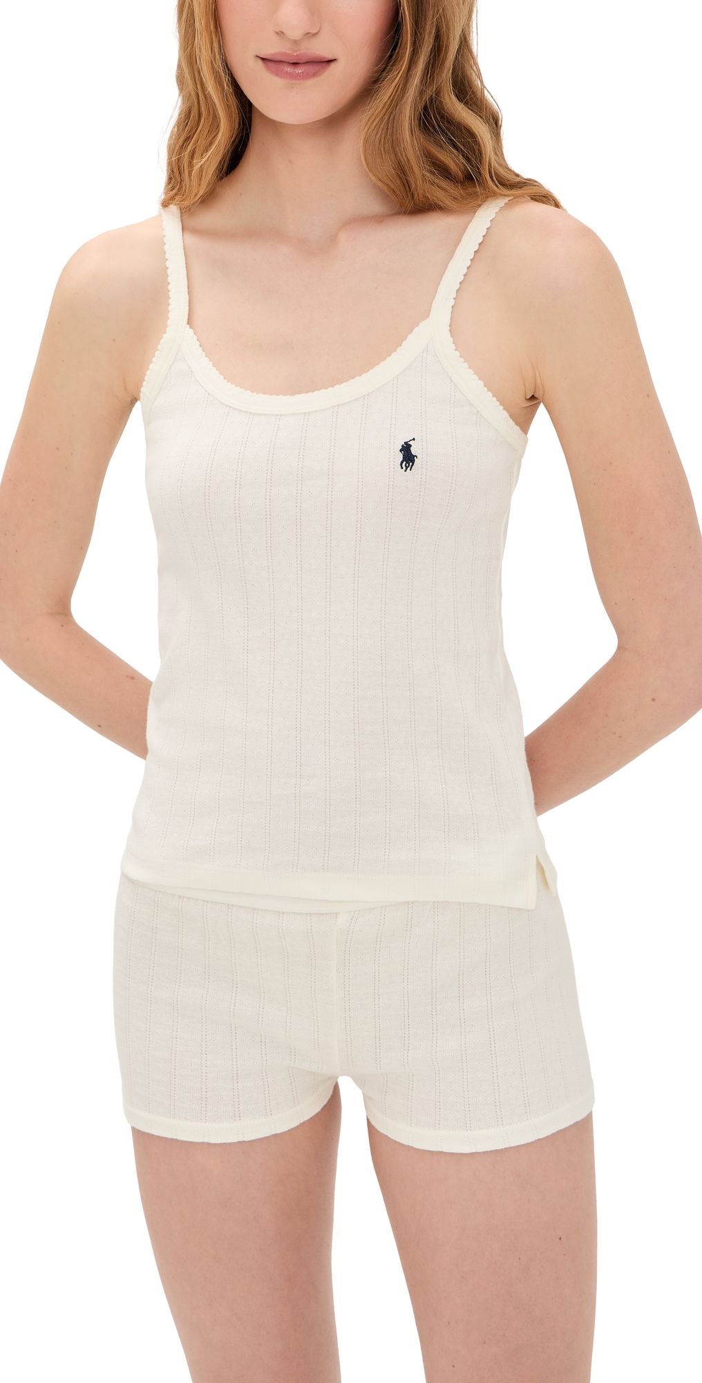 Polo Ralph Lauren Cami Sleep Shorts Set Egret XXS