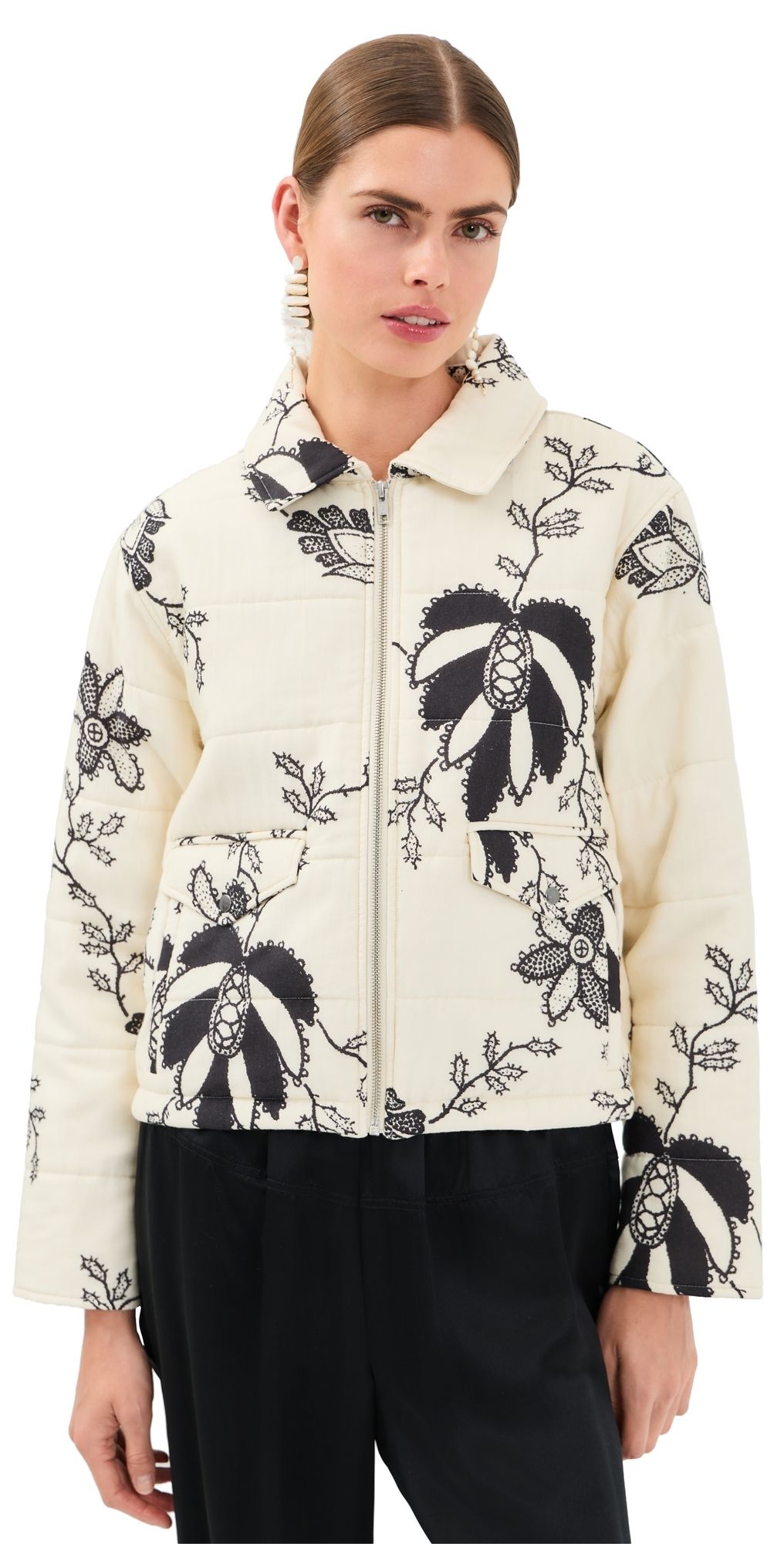 Alix of Bohemia Lex Shadow Lace Jacket Off-White XL