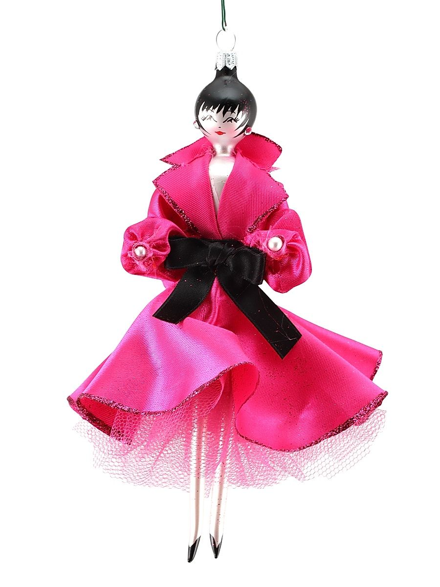 Soffieria De Carlini Lady Of The 60s Fuxia Dress Ornament
