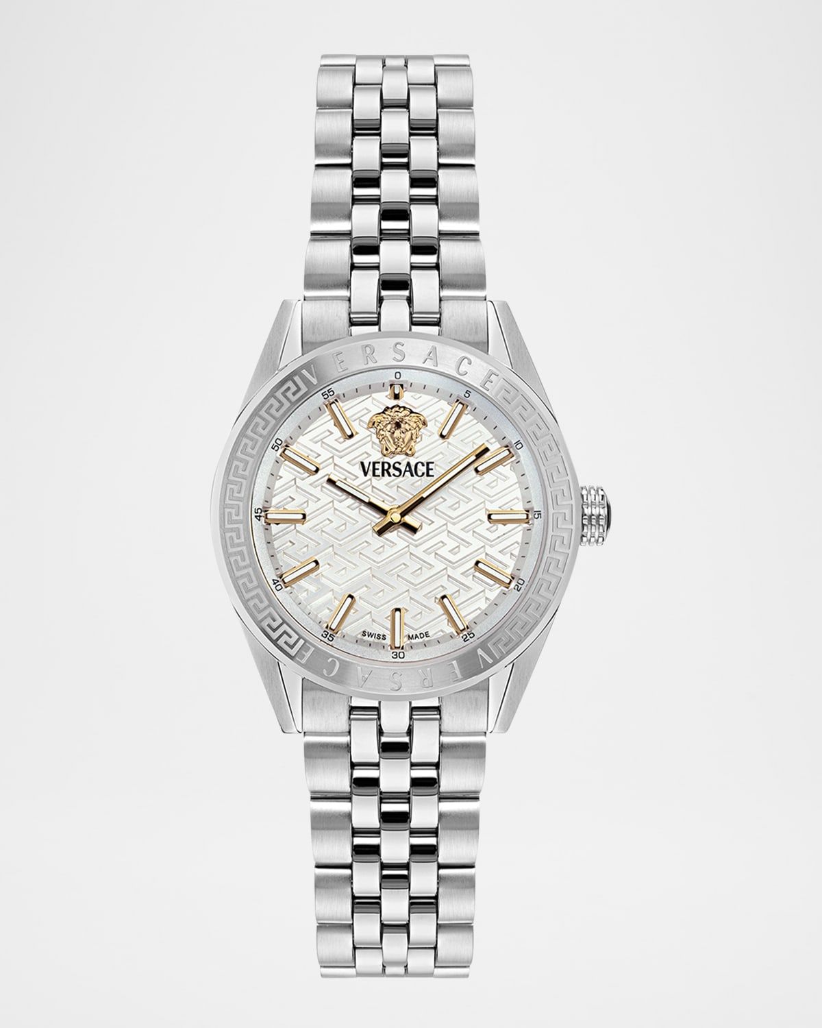 V-Code 36mm Stainless Steel Bracelet Watch