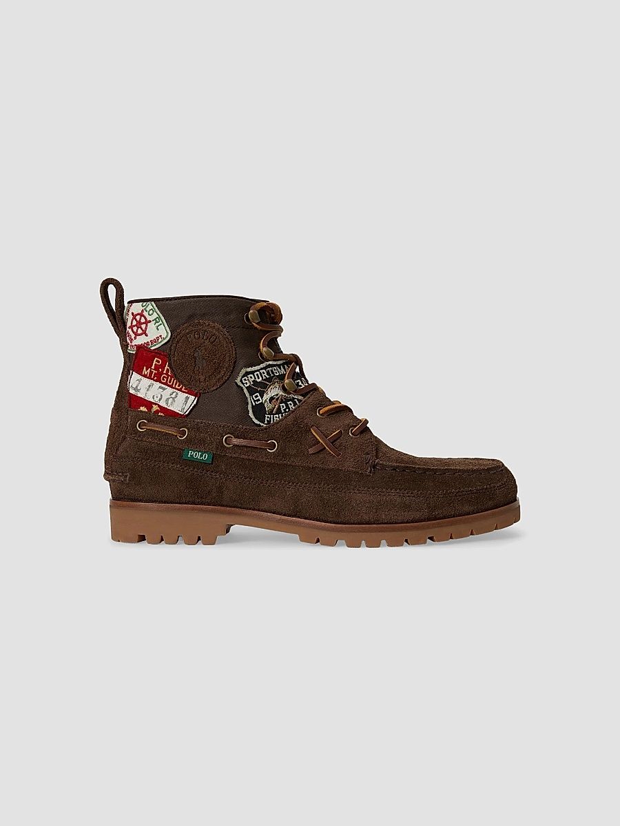 Men's Ranger Suede Mid-Cut Boots - Chocolate Brown Patches - Size 10