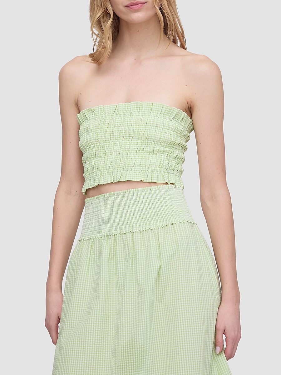 Women's The June Nap Top - Lime Gingham - Size XXL