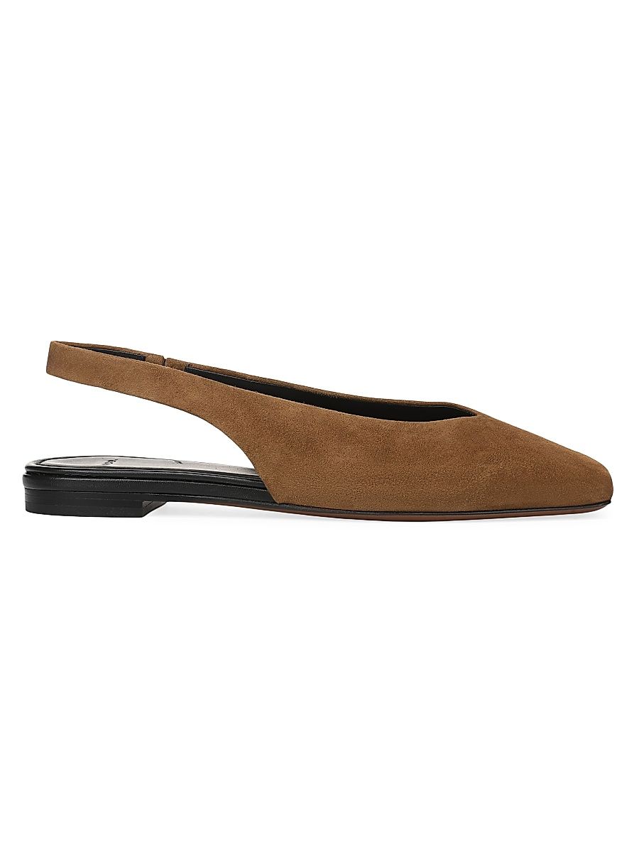 Women's Darlina Suede Slingback Flats - Elmwood - Size 11