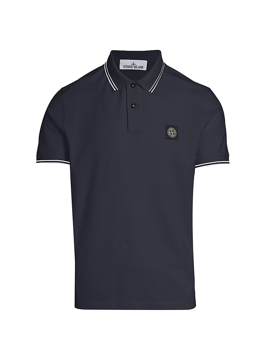 Men's Core Classic Cotton-Blend Polo Shirt - Navy Blue - Size Small