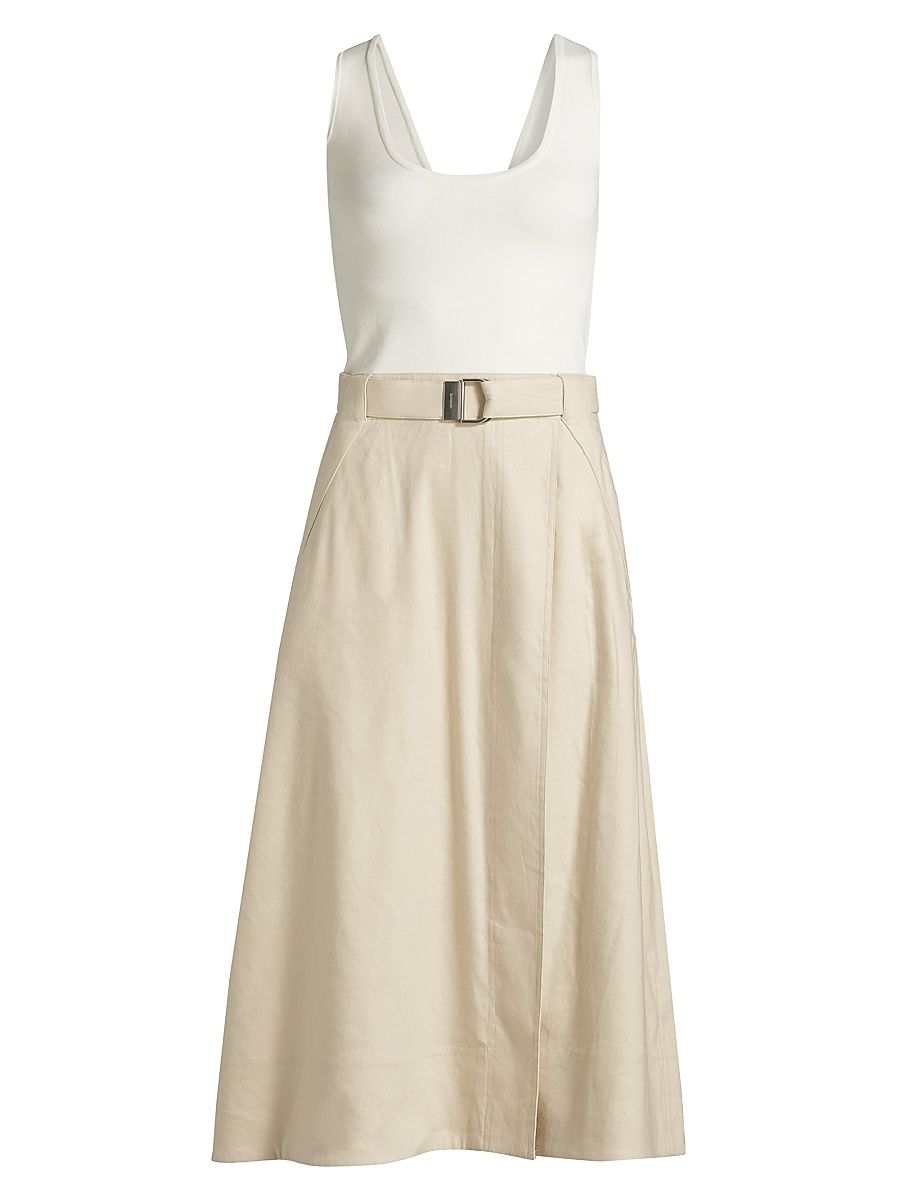 Women's Camden Tank Midi-Dress - White Multi - Size 4