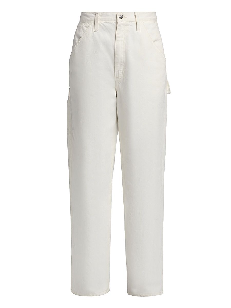 Women's Arnaud Straight Carpenter Jeans - Cream - Size 24