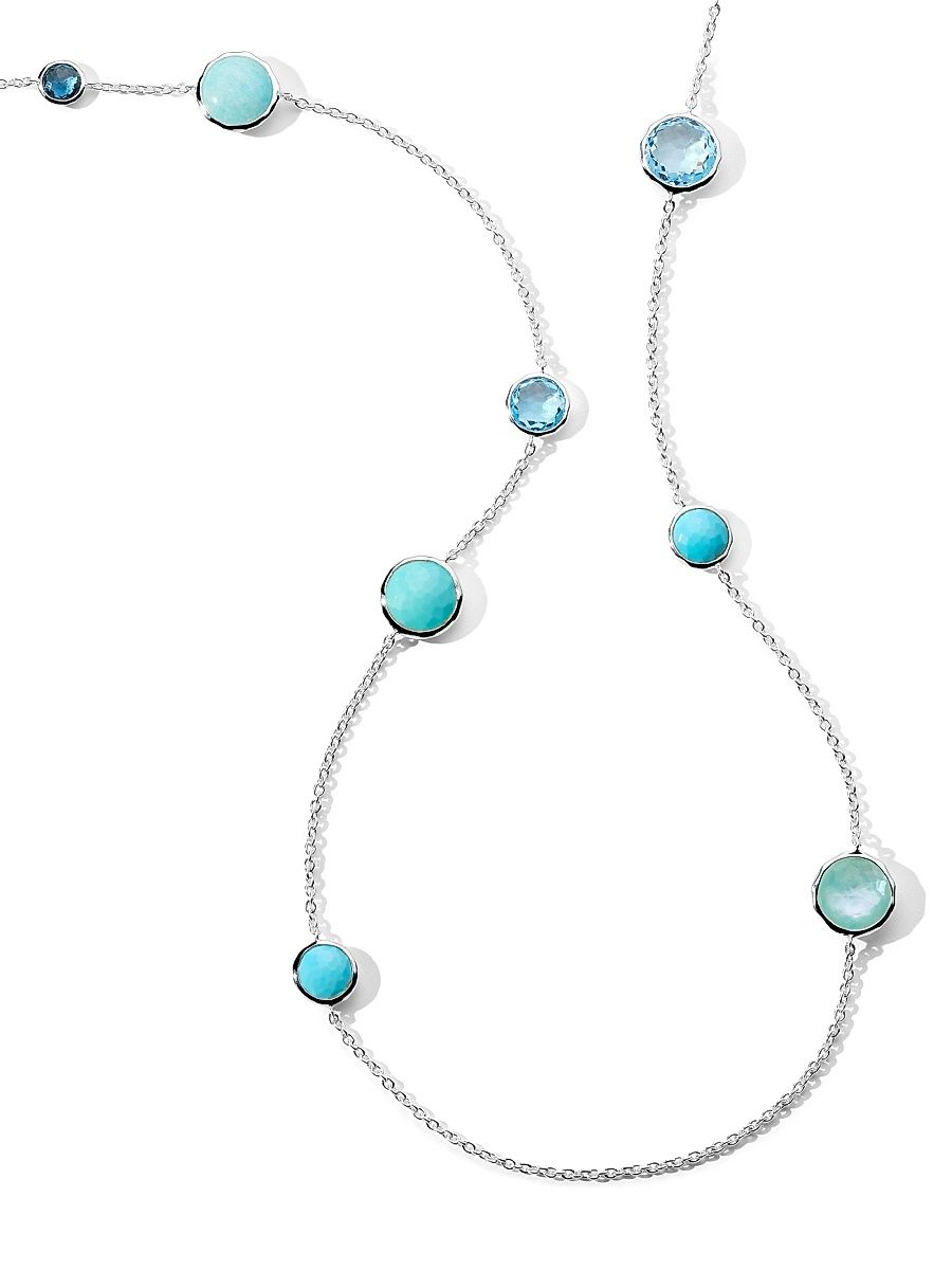 Women's Lollipop Sterling Silver & Multi-Gemstone Station Necklace - Waterfall