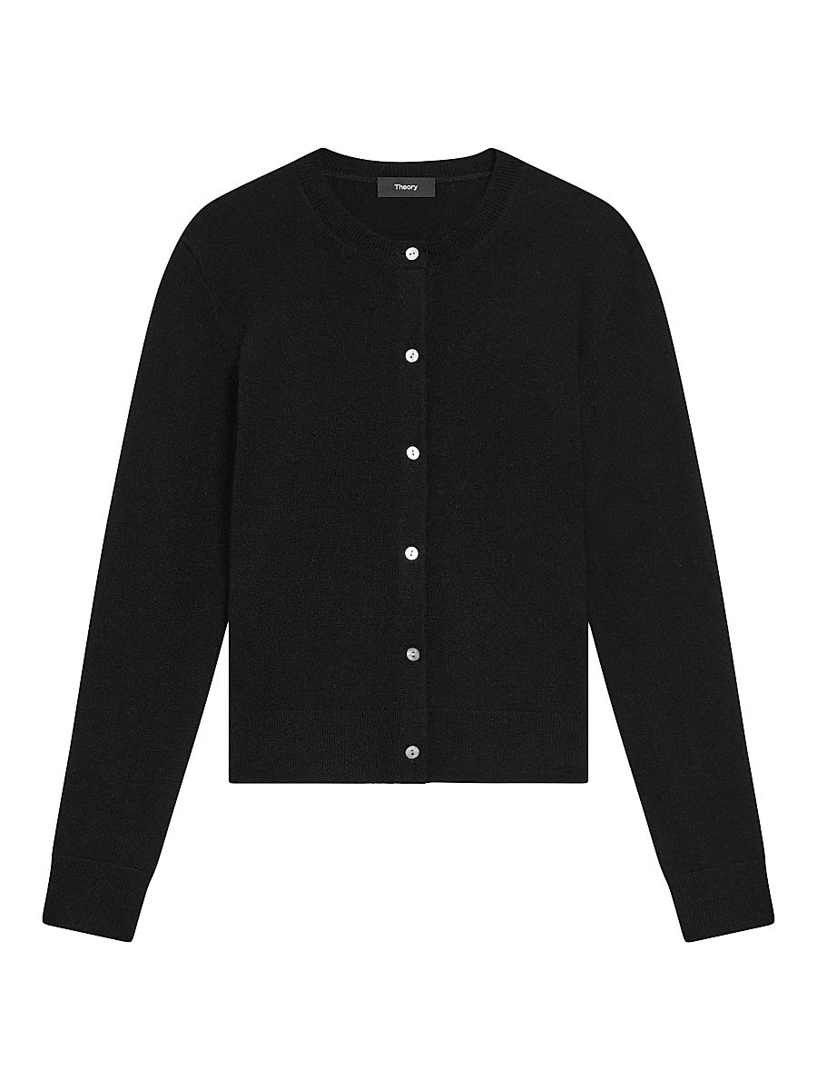 Women's Cashmere Cardigan - Black - Size Medium