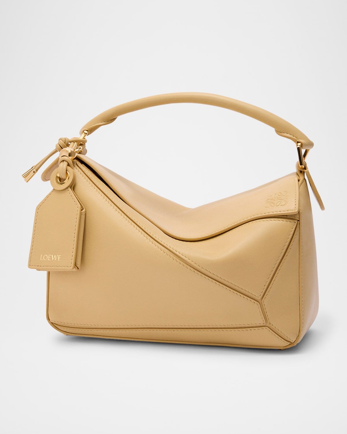 Puzzle Elevated Small Top-Handle Bag in Leather