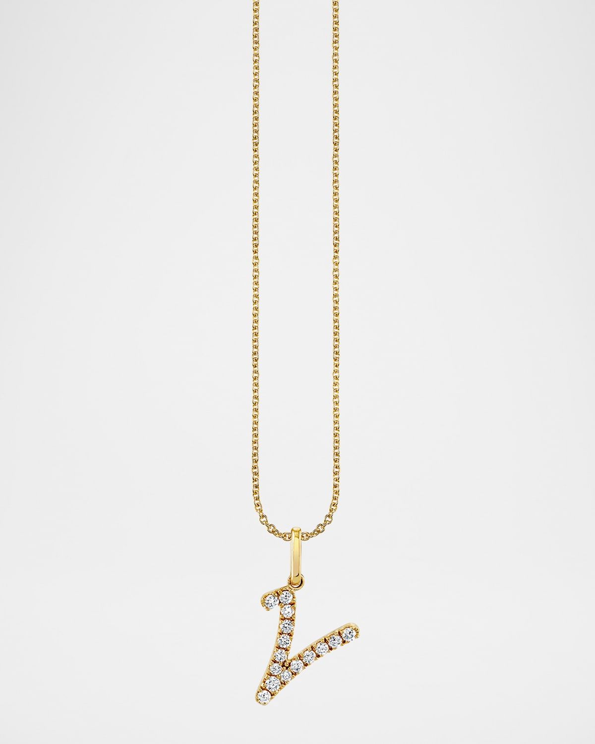 14k Diamond Pave Initial Necklace