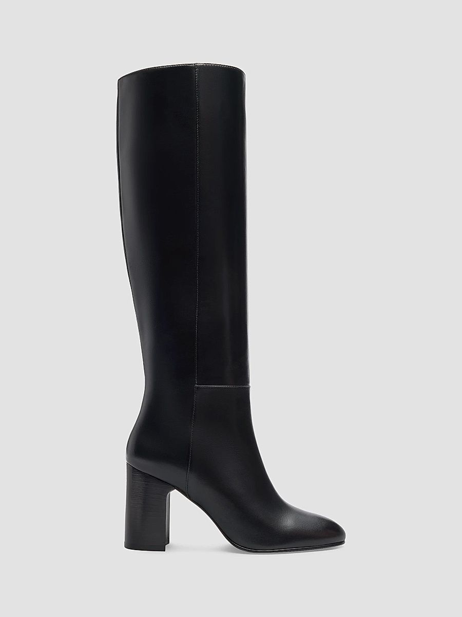 Women's Mulberry 85MM Leather Knee-High Boots - Black - Size 10