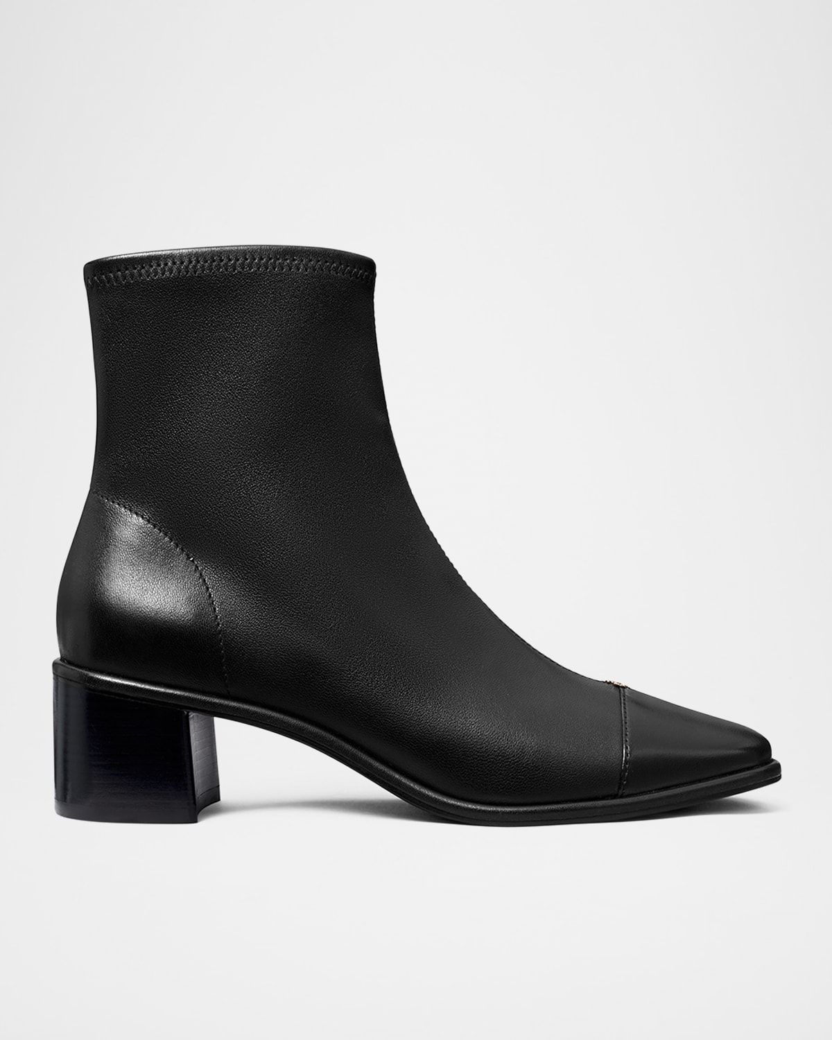 Cap-Toe Leather Ankle Boots