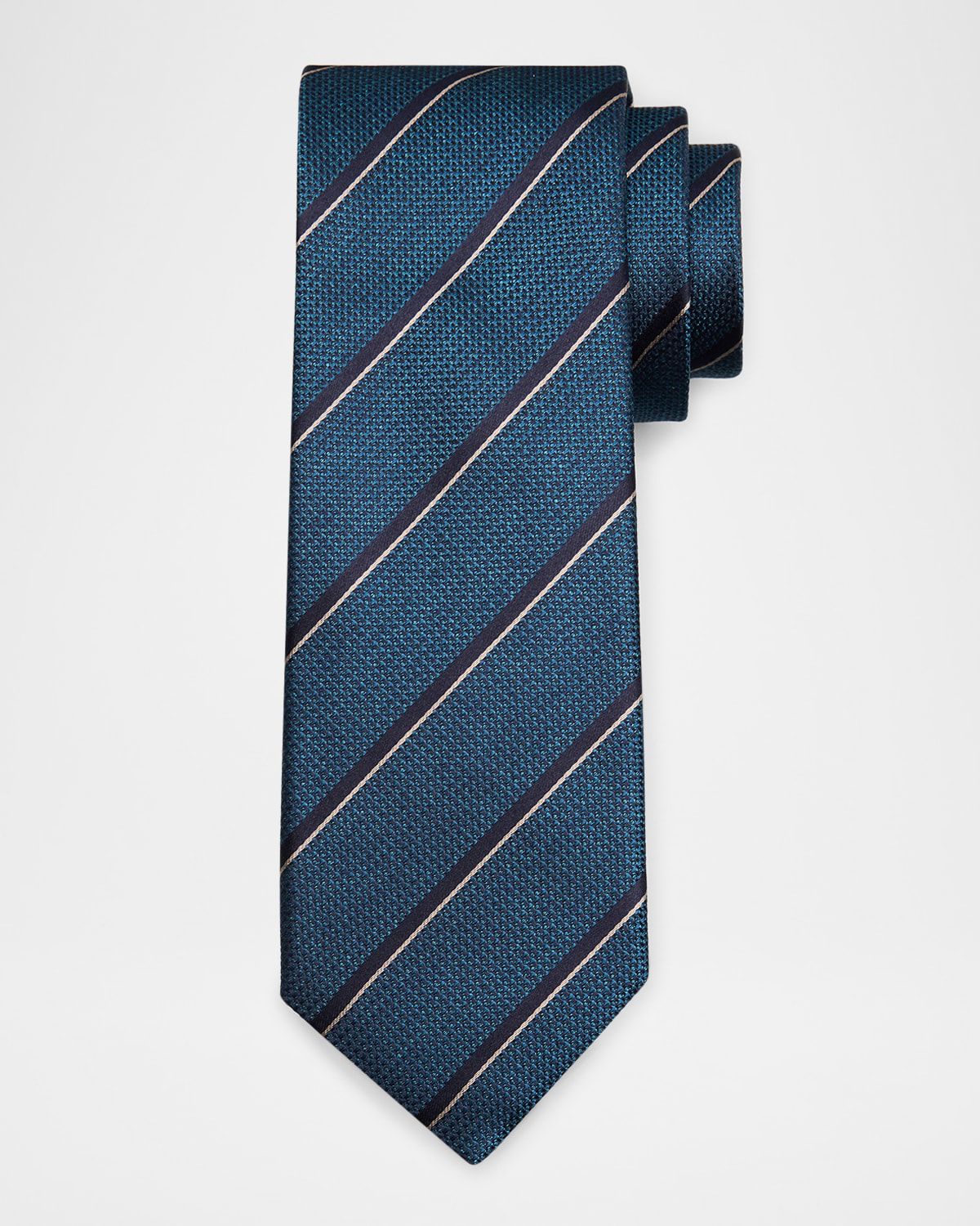 Men & apos;s Textured Multi-Stripe Silk Jacquard Tie