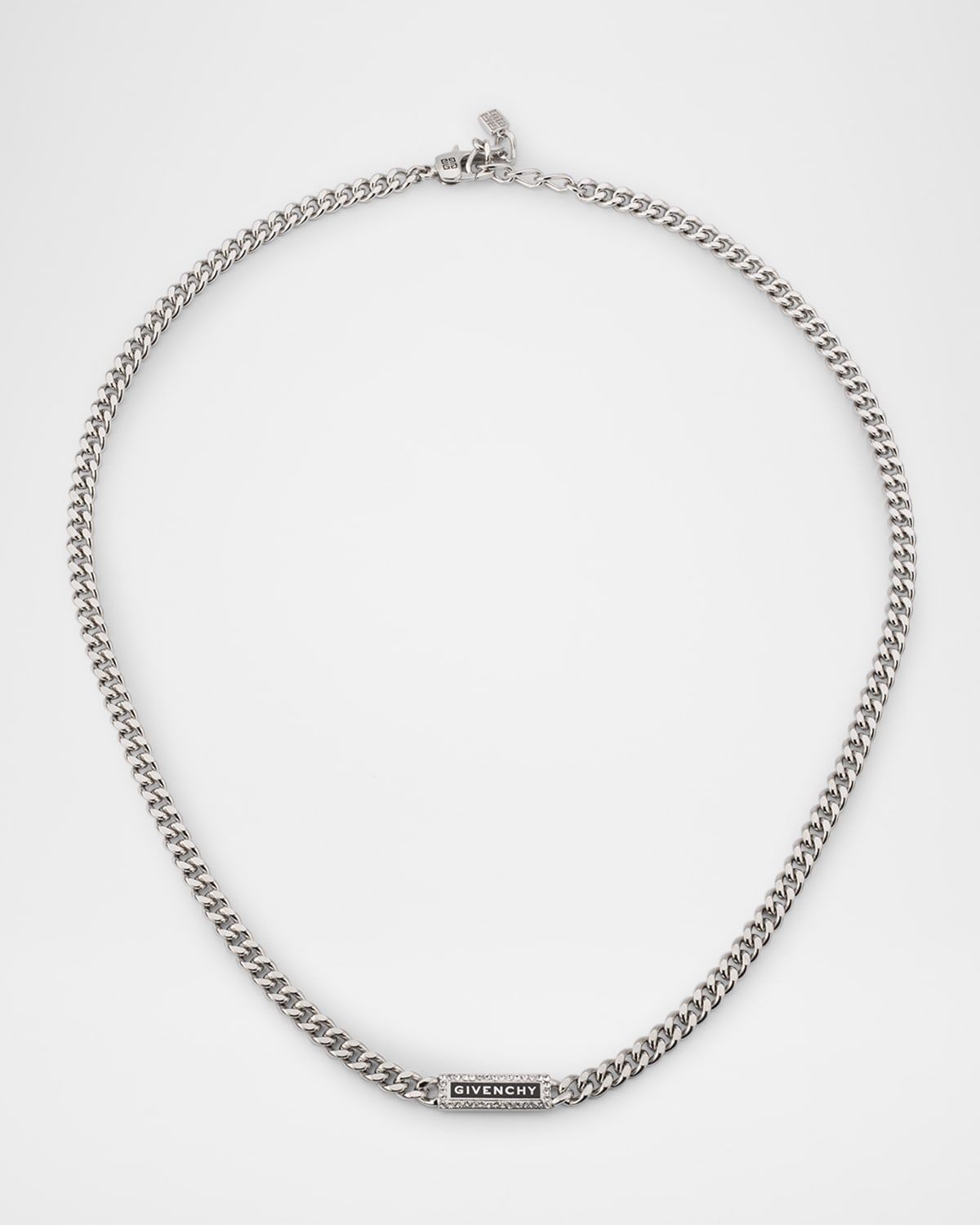 Men & apos;s ID Logo and Crystals Necklace