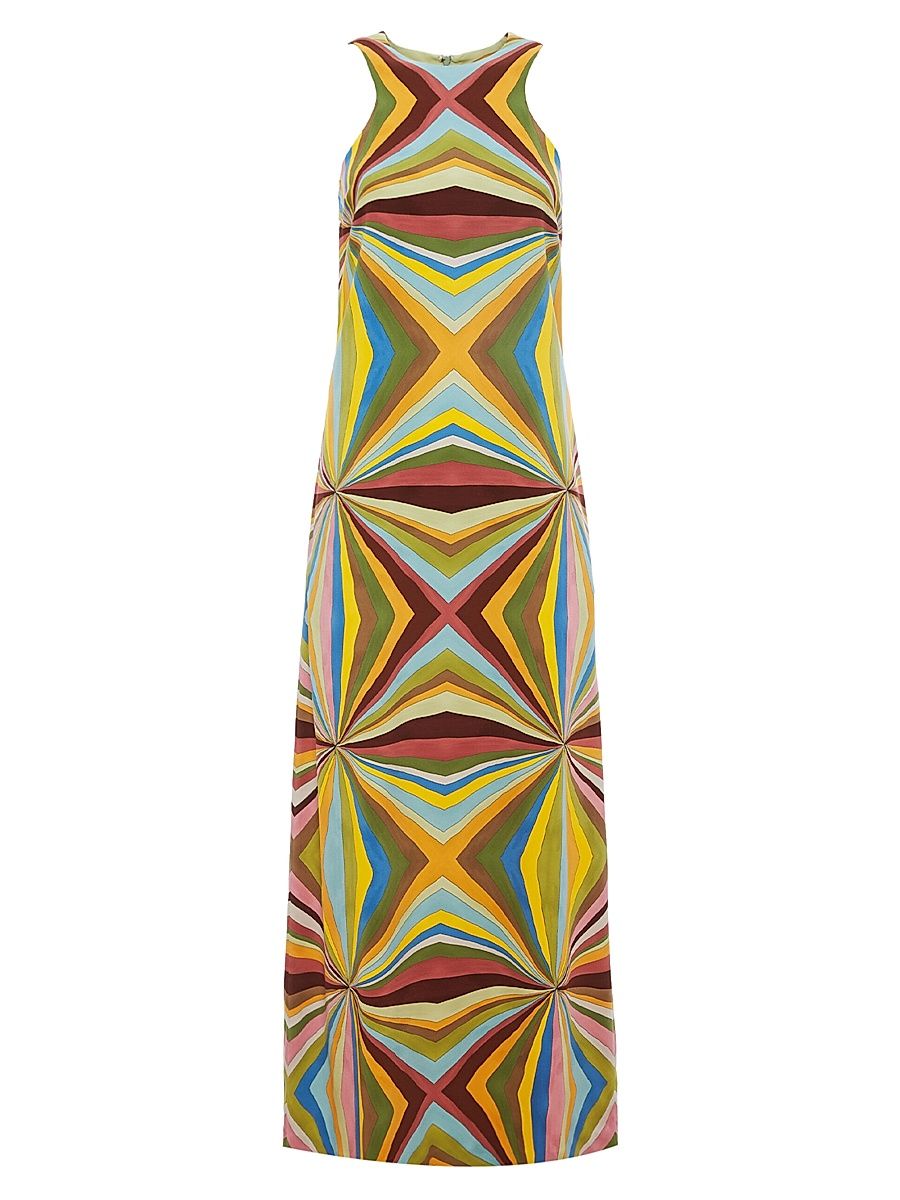 Women's Racer Placée Dress - Rainbow Multicolor - Size Large