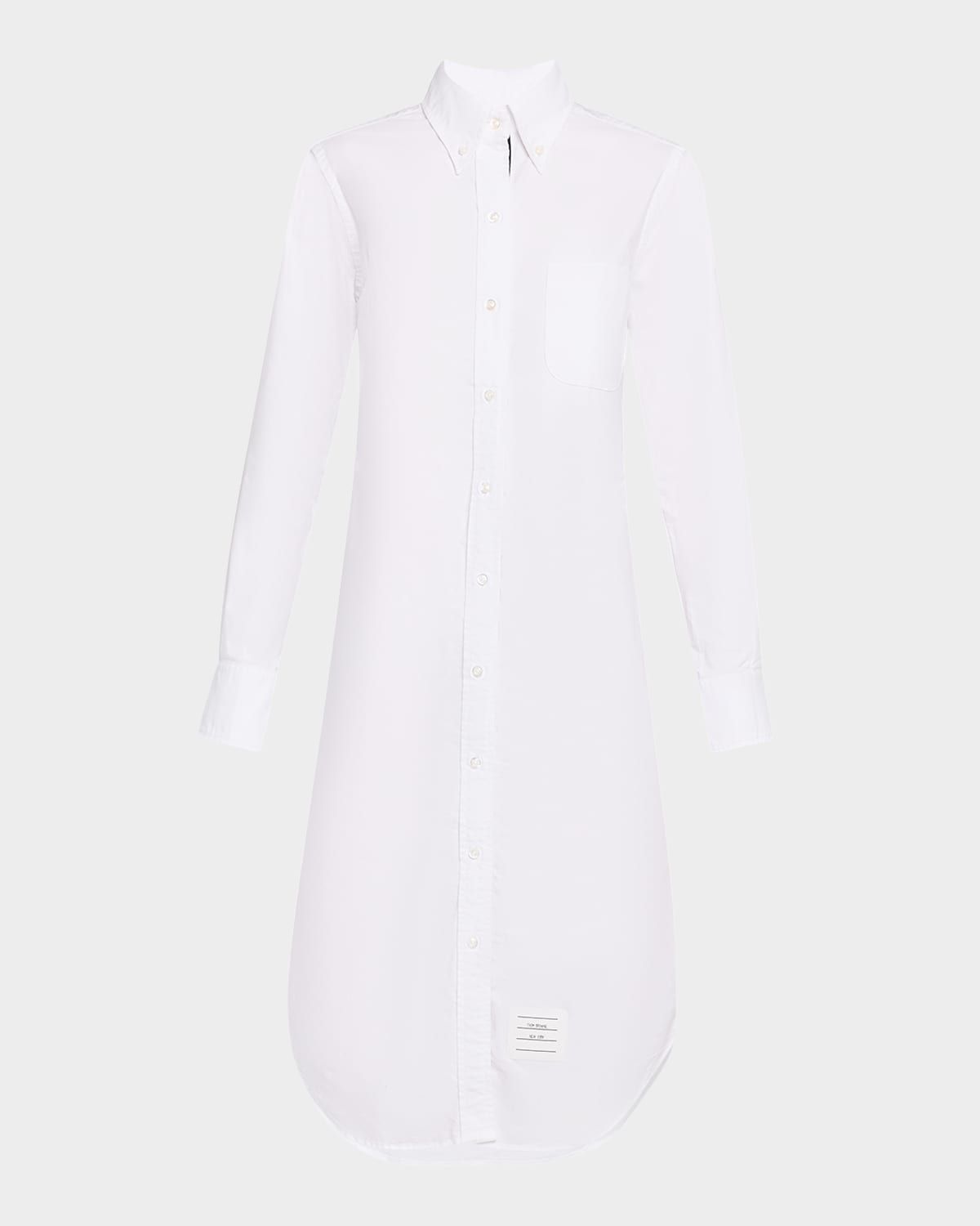 Grosgrain Placket Oxford Shirtdress