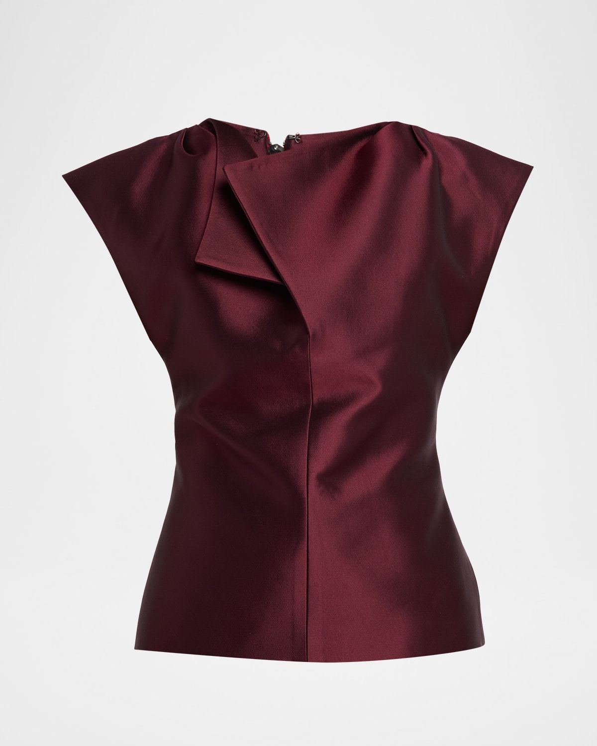 Silk Peel Cap-Sleeve Top