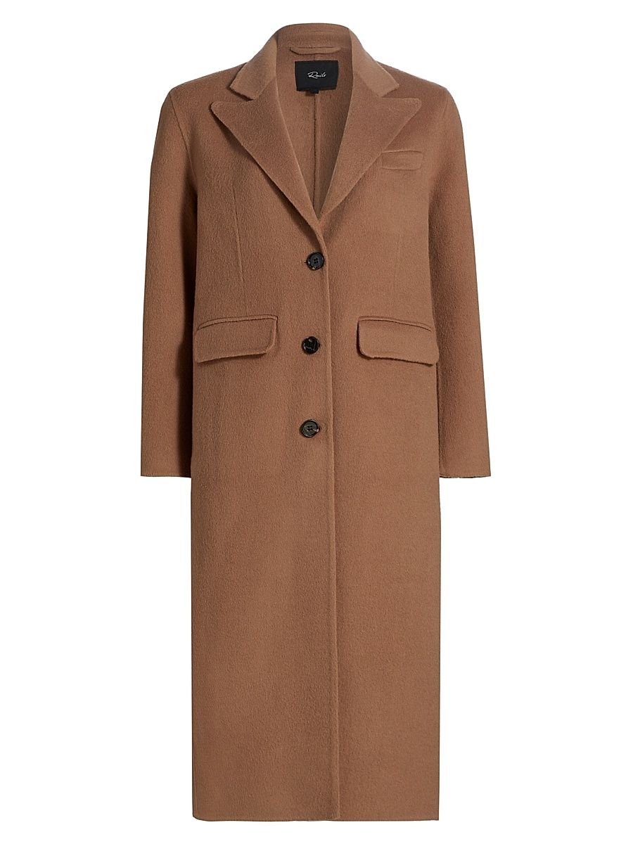 Women's Gallery Wool-Blend Long Coat - Camel - Size Medium