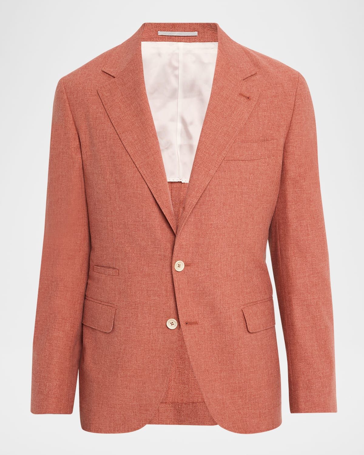 Men & apos;s Wool, Cotton and Silk Two-Button Blazer