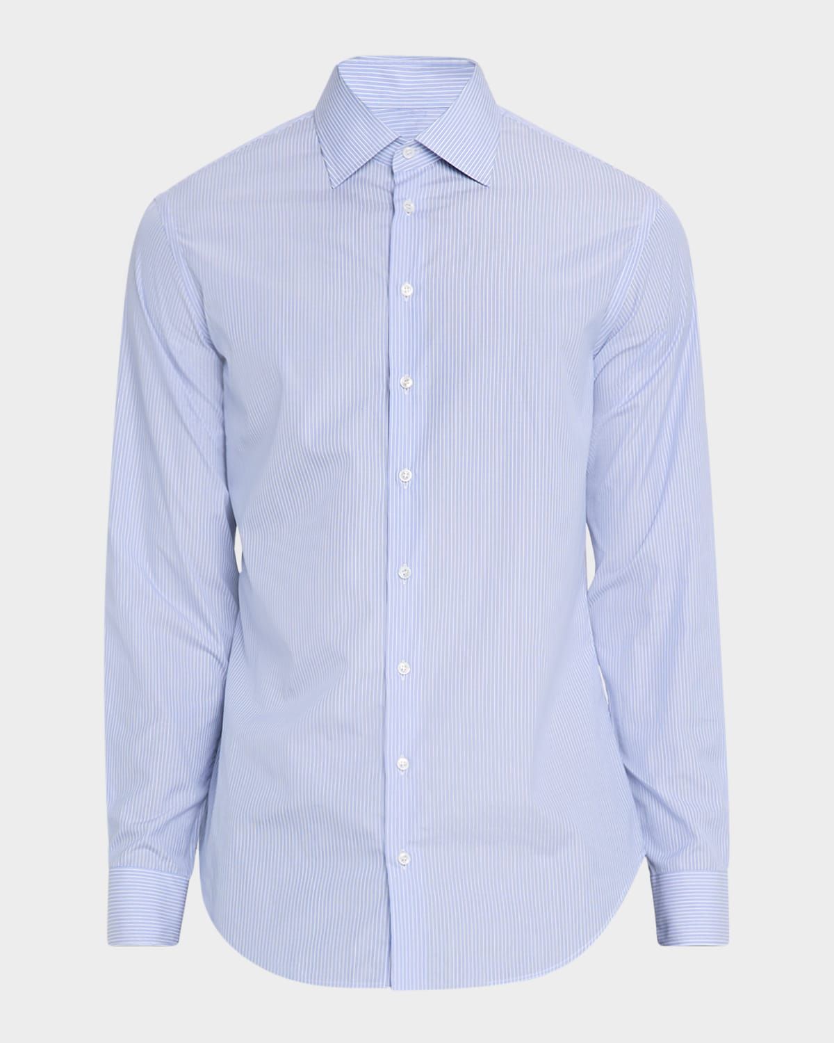 Men & apos;s Majesty Cotton Vertical Stripe Dress Shirt