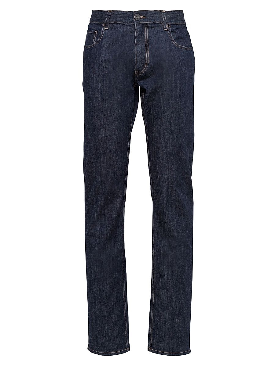 Men's Five-Pocket Stretch-Denim Trousers - Blue - Size 38