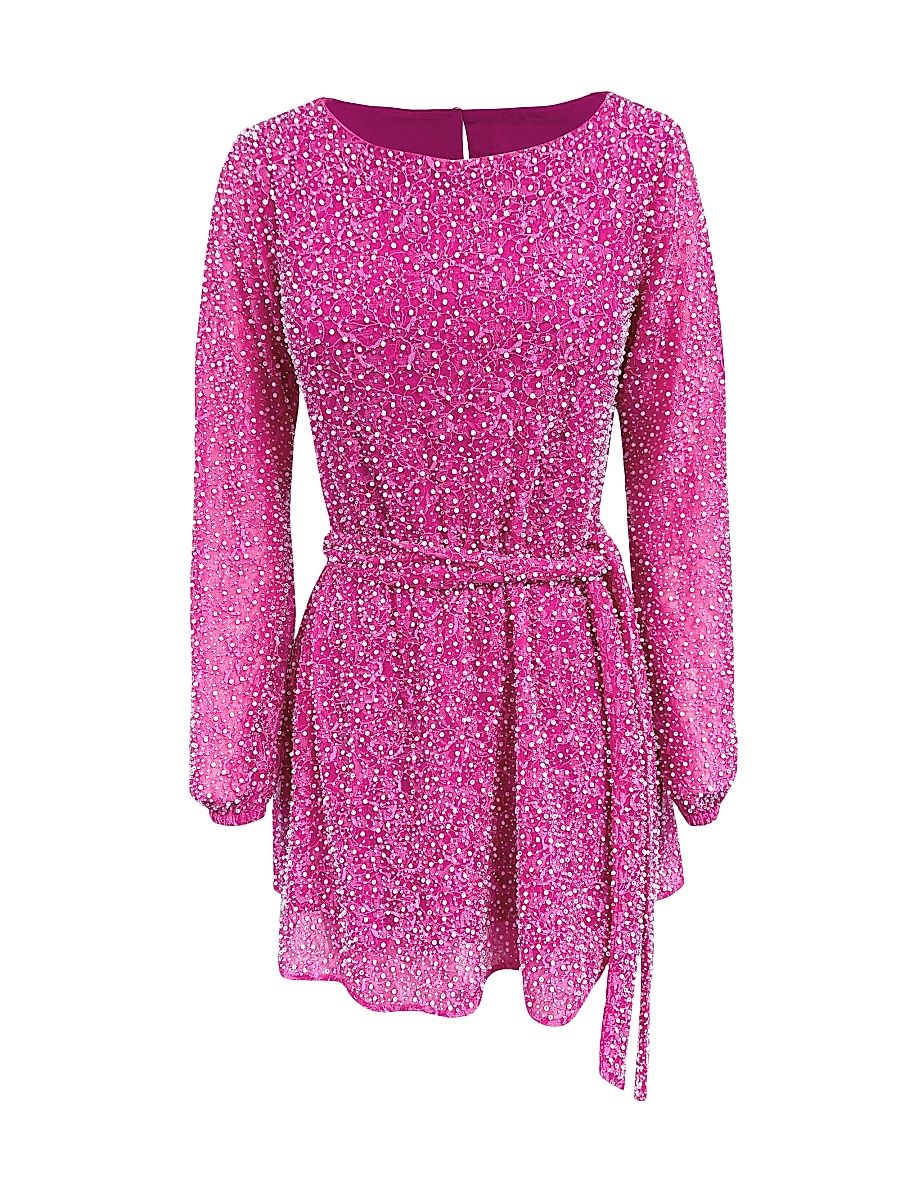 Women's Summer Kirsi Apploquè Minidress - Bright Fuchsia Multi - Size XXL