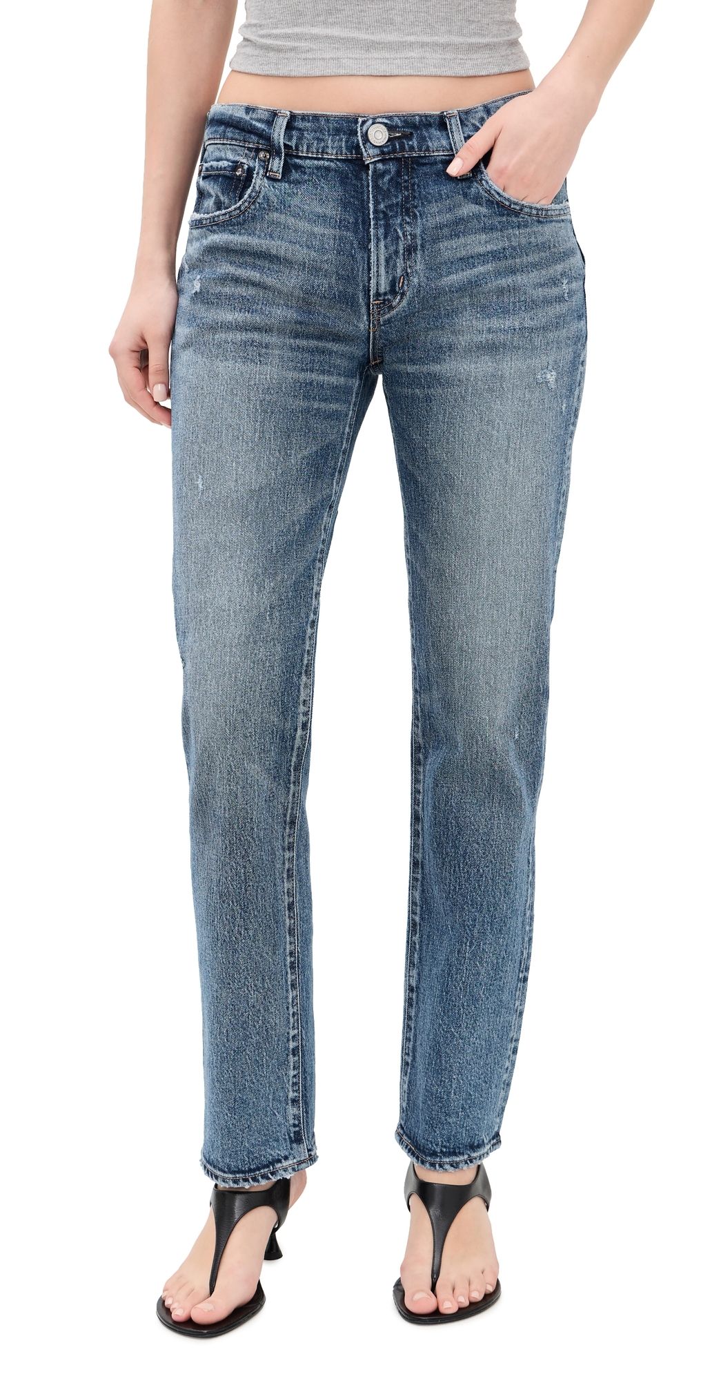 MOUSSY VINTAGE Slim Straight Jeans Blue 25