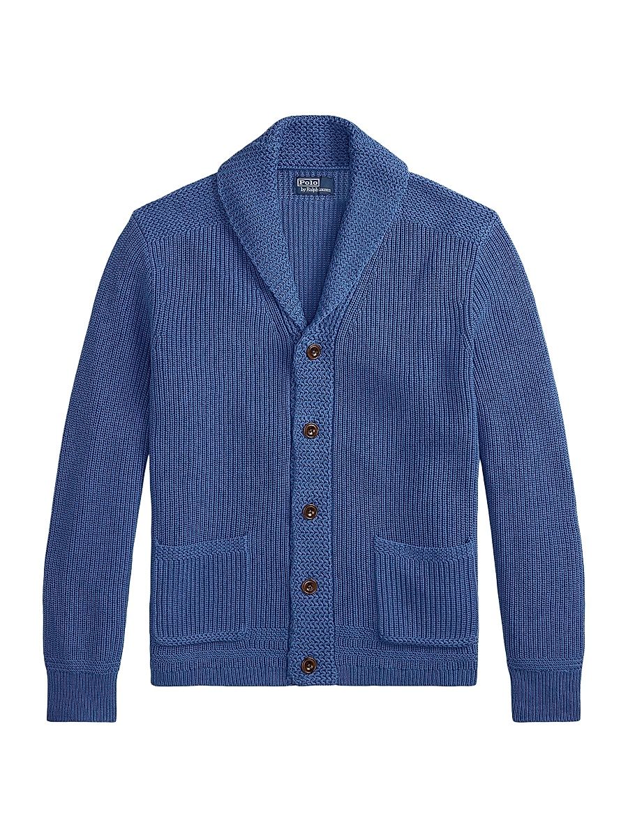 Men's Knitted Cotton Cardigan - Nevis - Size XXL