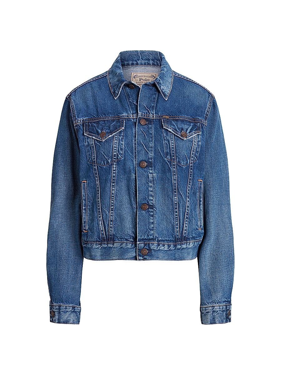 Women's Denim Trucker Jacket - Meuse Wash - Size XS