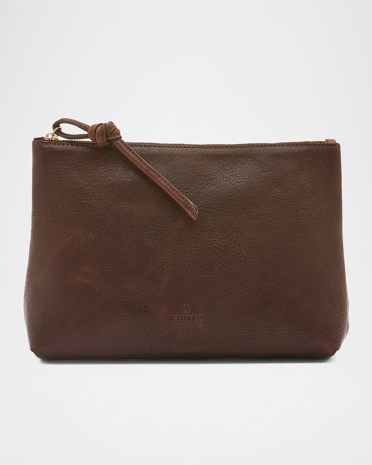 Snodo Zip Leather Clutch Bag