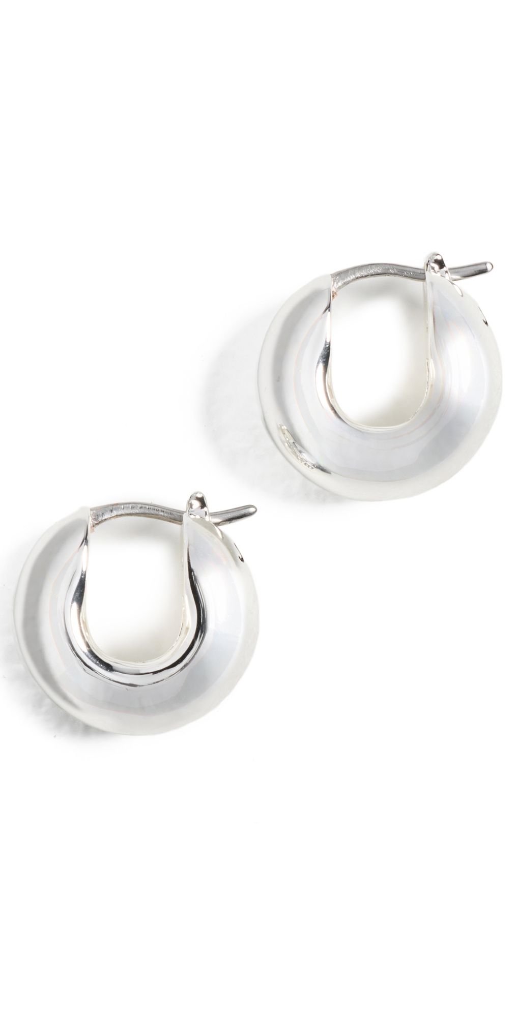 JENNY BIRD Mini Tome Hoop Earrings High Polish Silver One Size